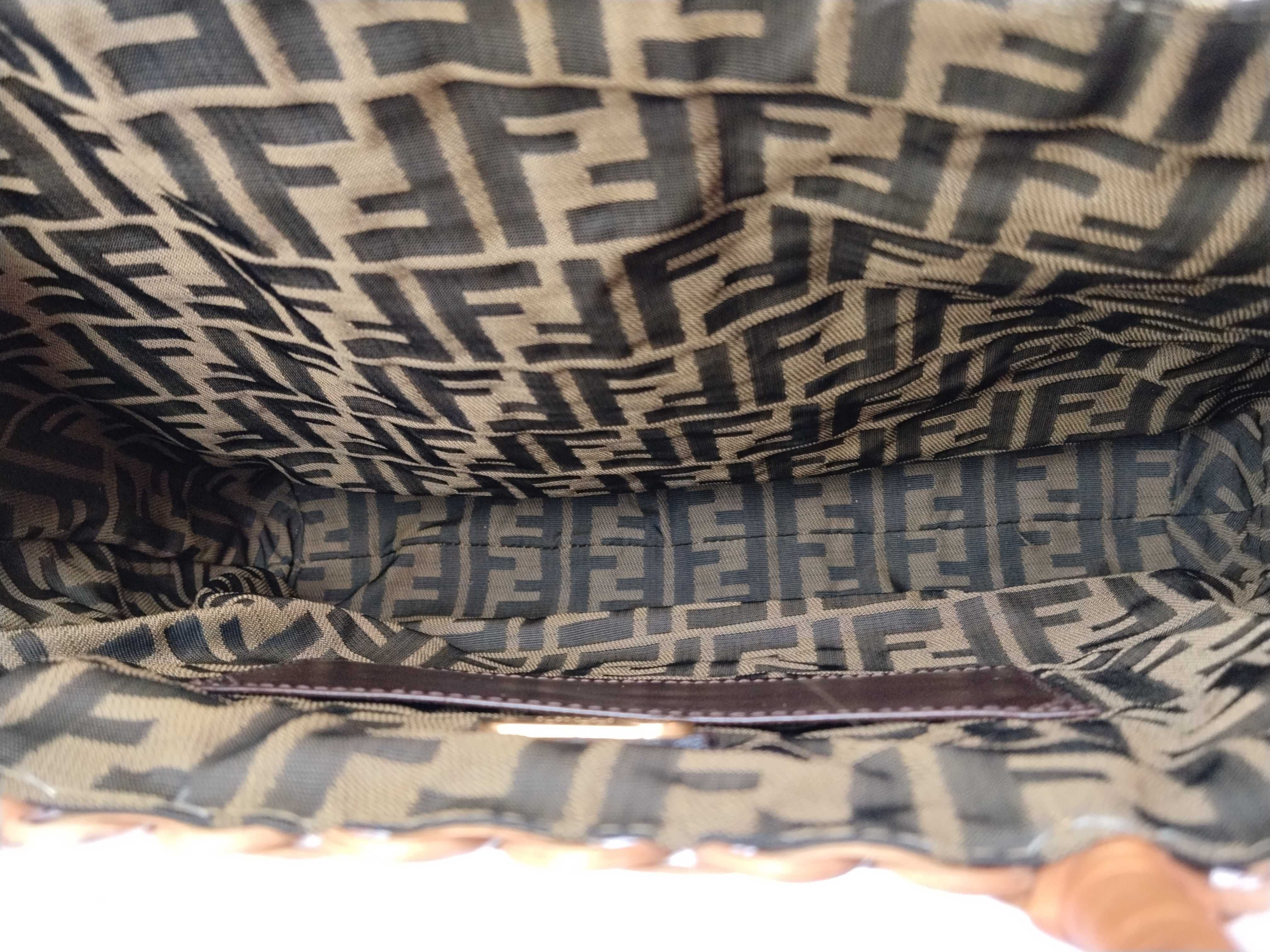 Zucca pattern basket bag, raffia bag. — view 8