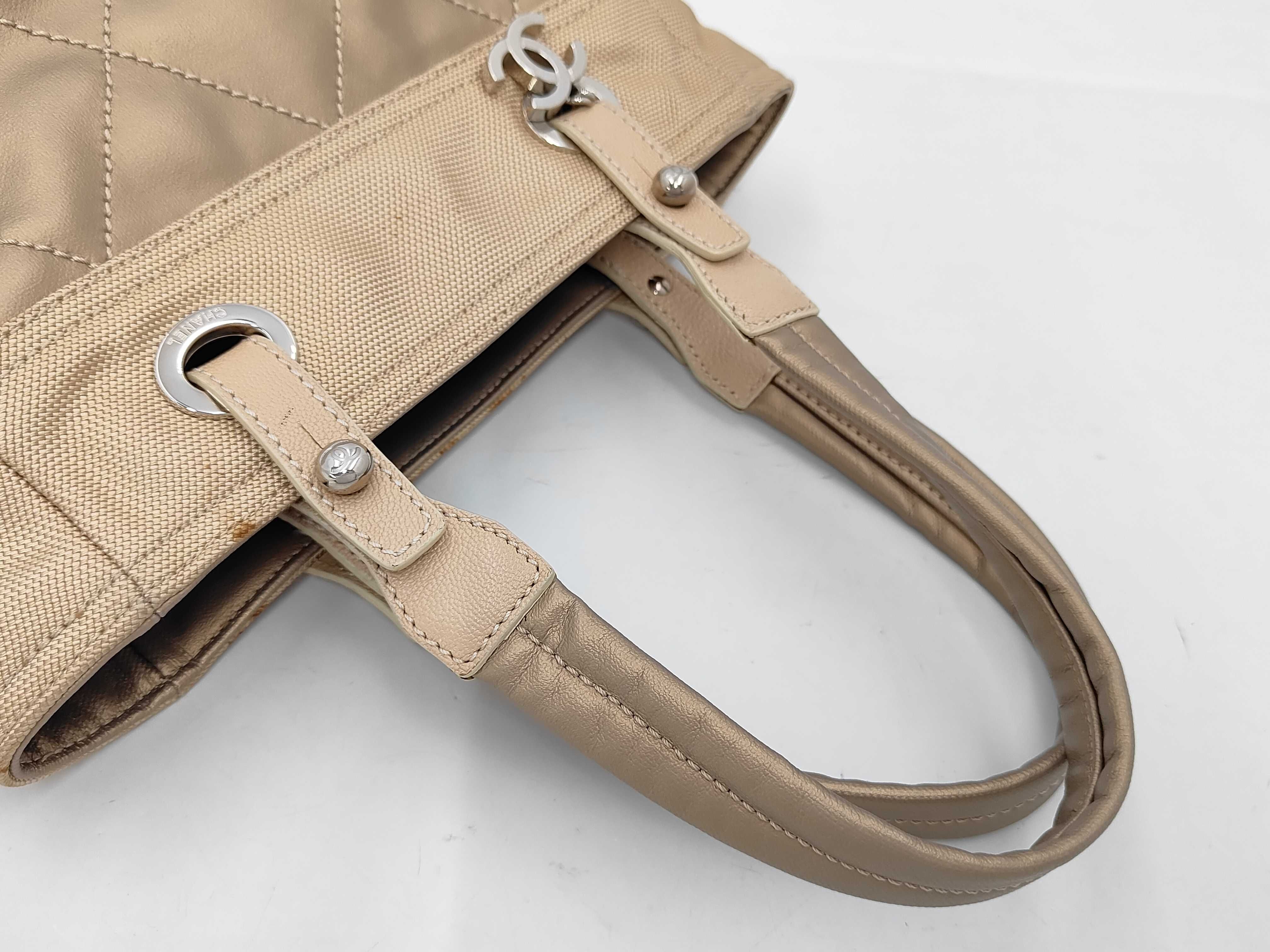 A34208 Paris Biarritz Tote PM, serial number 11, silver hardware tote bag — view 3