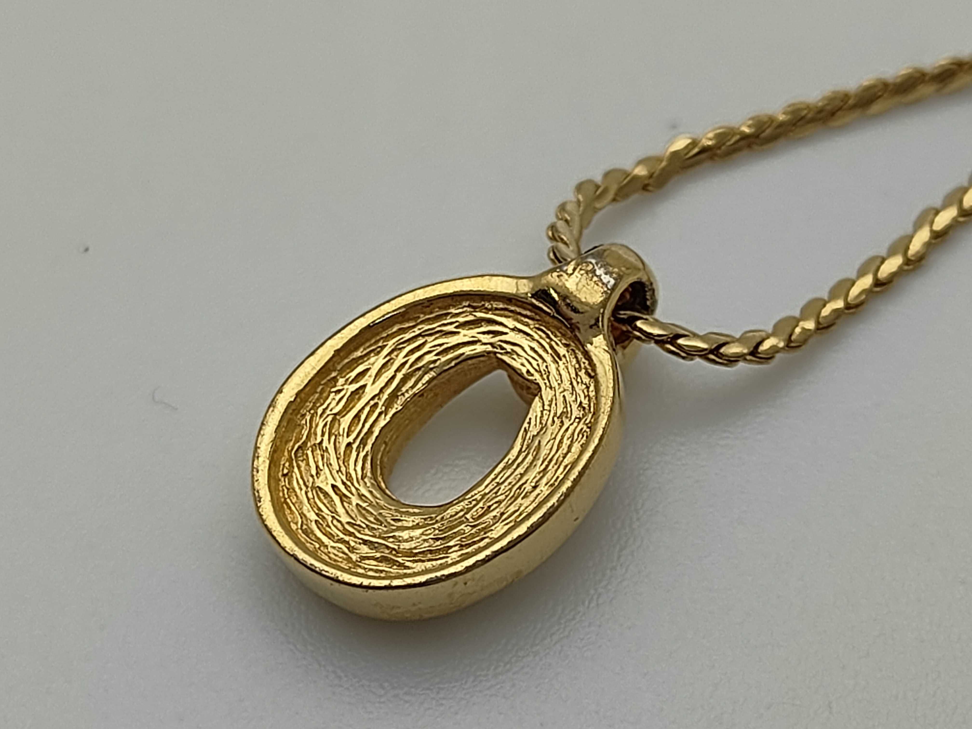 Christian Rhinestone Horseshoe Gold Necklace — view 5