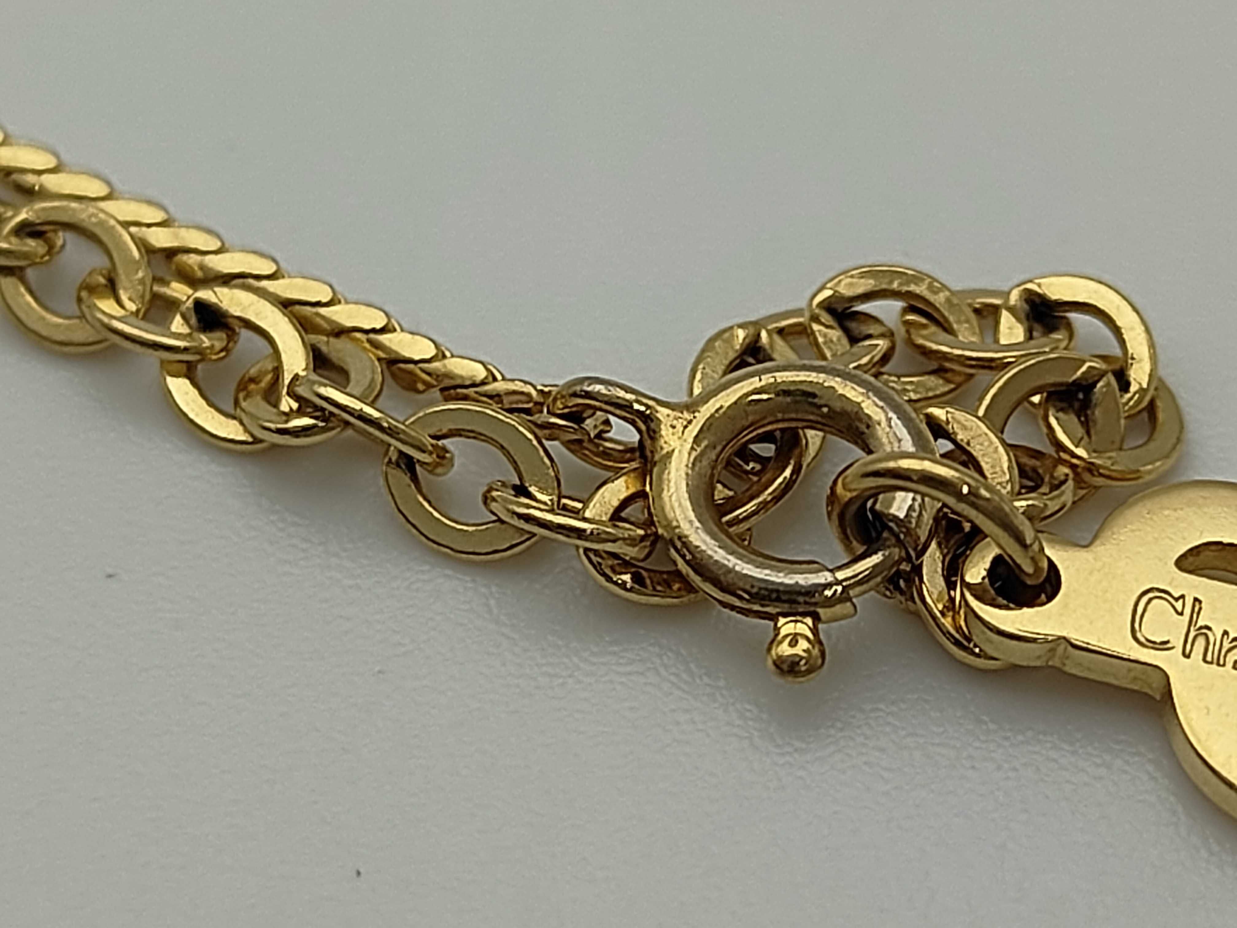 Christian Rhinestone Horseshoe Gold Necklace — view 7