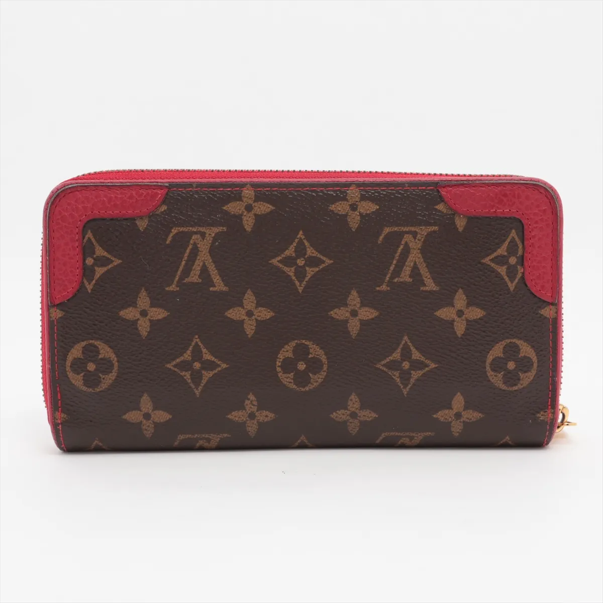 Monogram Zippy Wallet Retiro M61854 MI4128 Cerise Round Zip Wallet — view 2