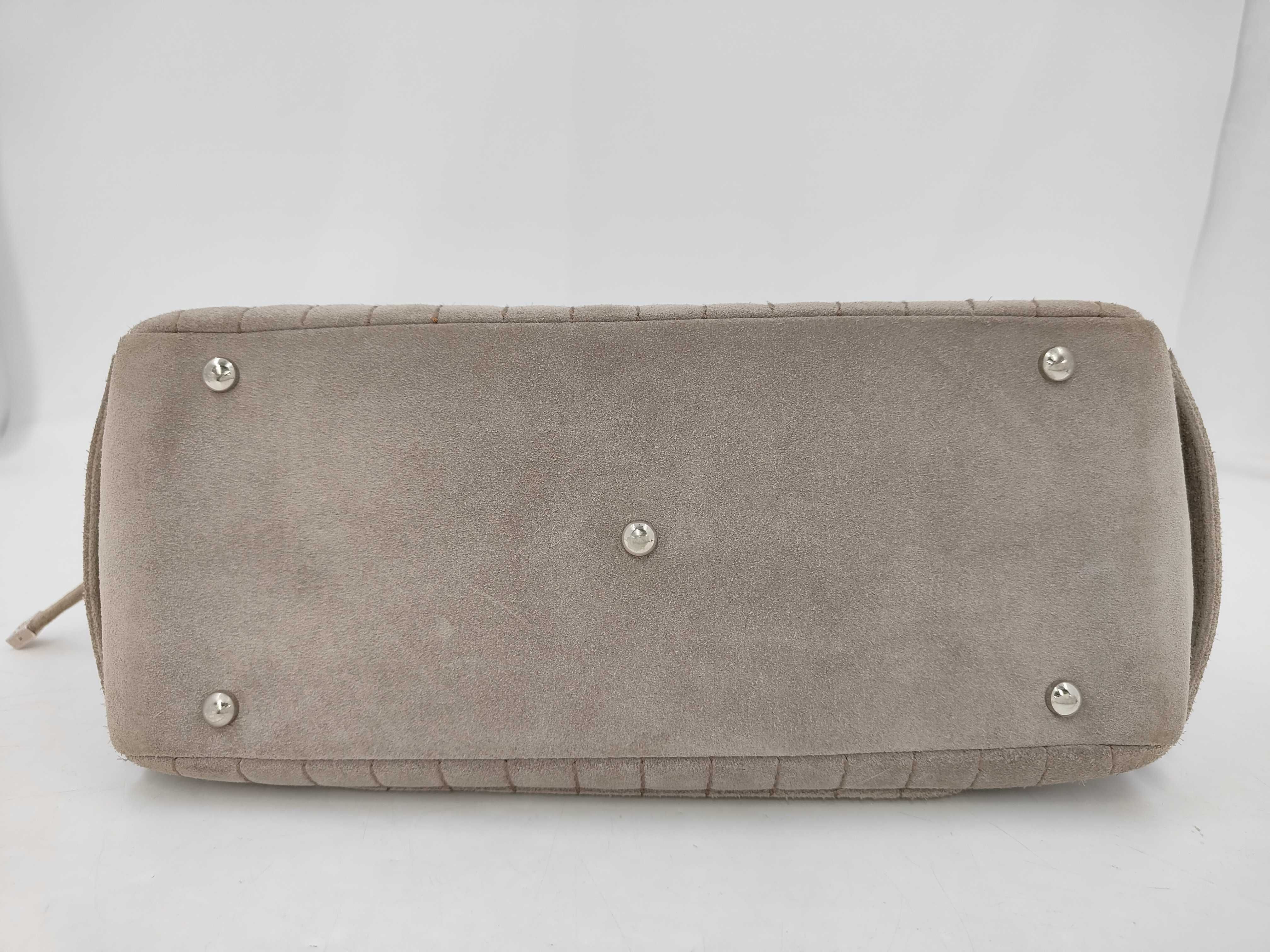 Mademoiselle Handbag, Suede, Gray, SS (Short Size) — view 6