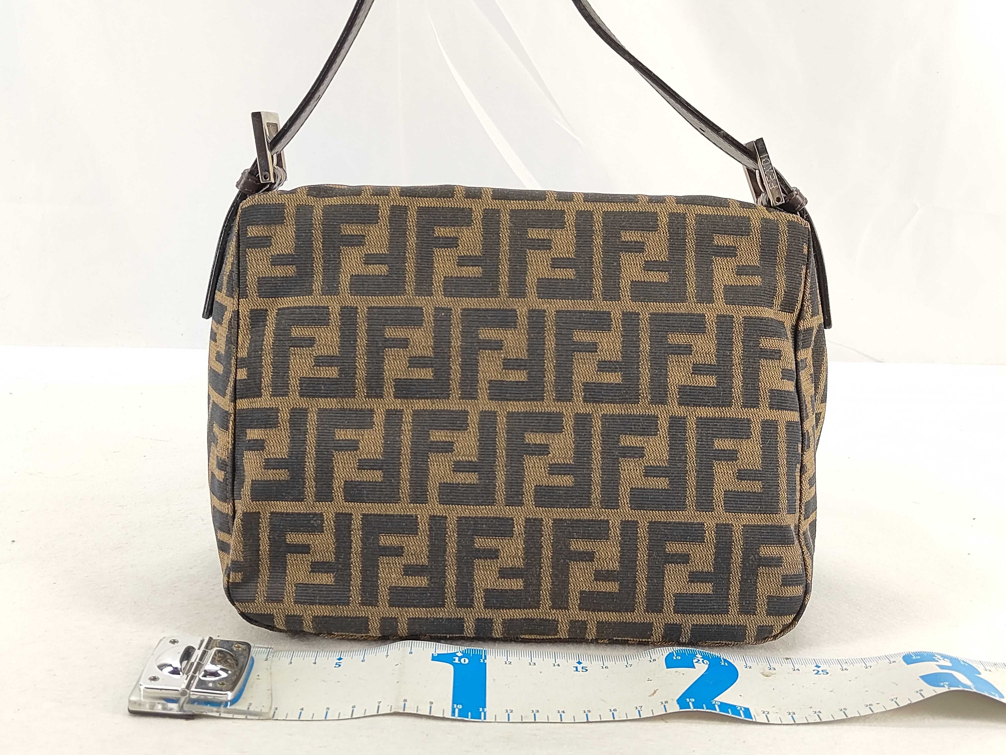 Zucca pattern Fendi Zucca 26426 Canvas x Leather Shoulder Bag Brown Shoulder Bag — view 2