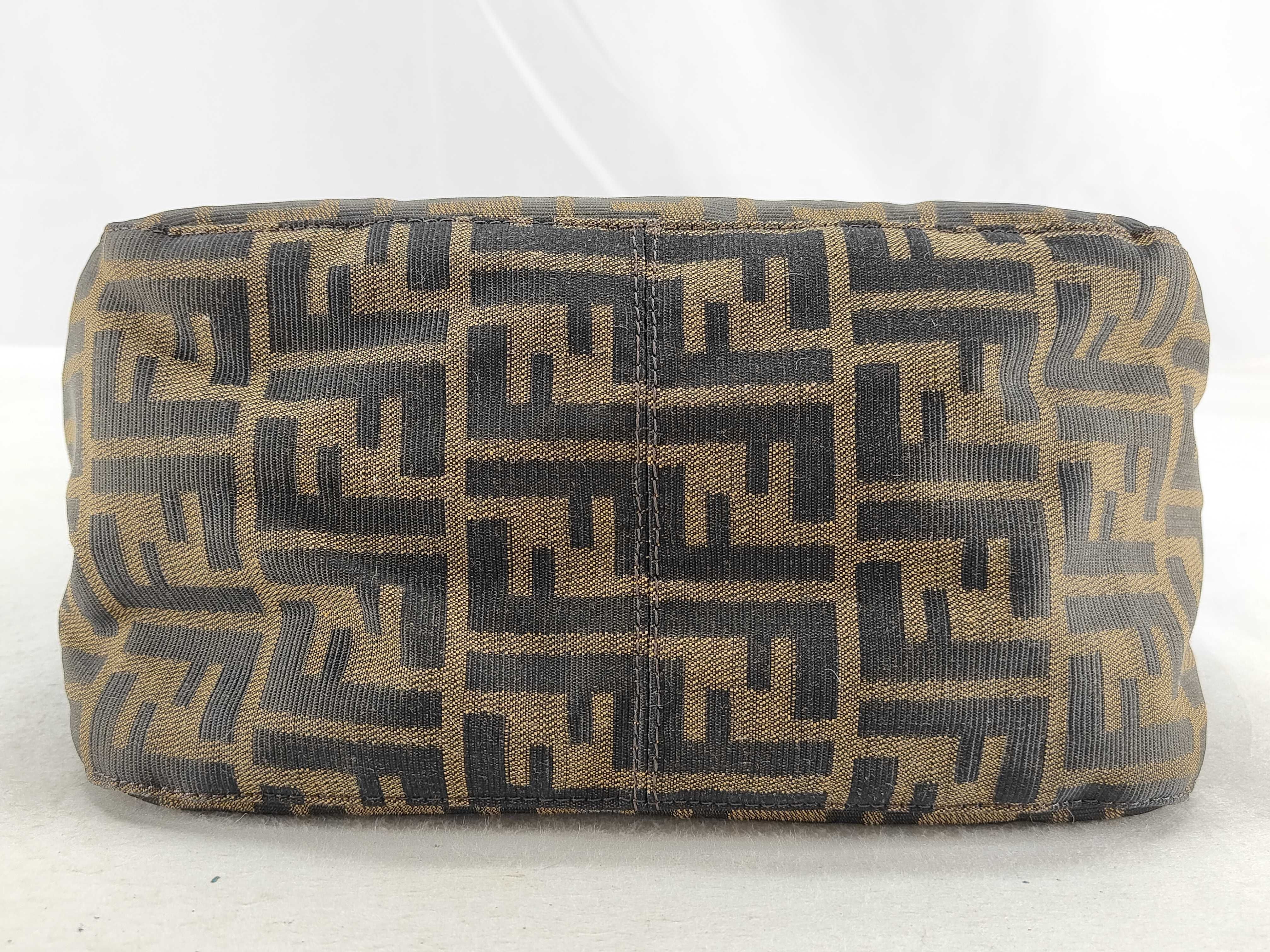 Zucca pattern Fendi Zucca 26426 Canvas x Leather Shoulder Bag Brown Shoulder Bag — view 8