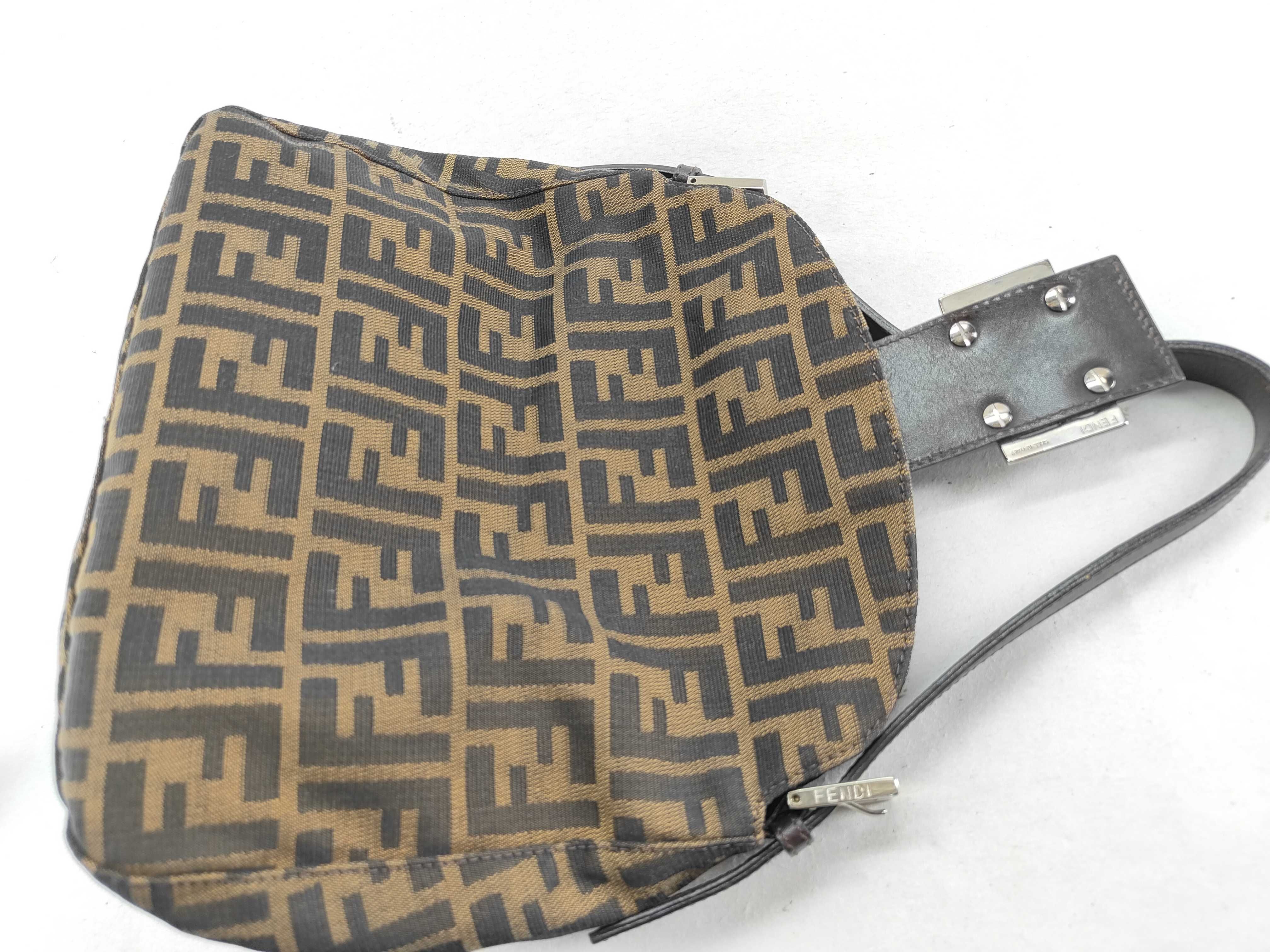 Zucca pattern Fendi Zucca 26426 Canvas x Leather Shoulder Bag Brown Shoulder Bag — view 9