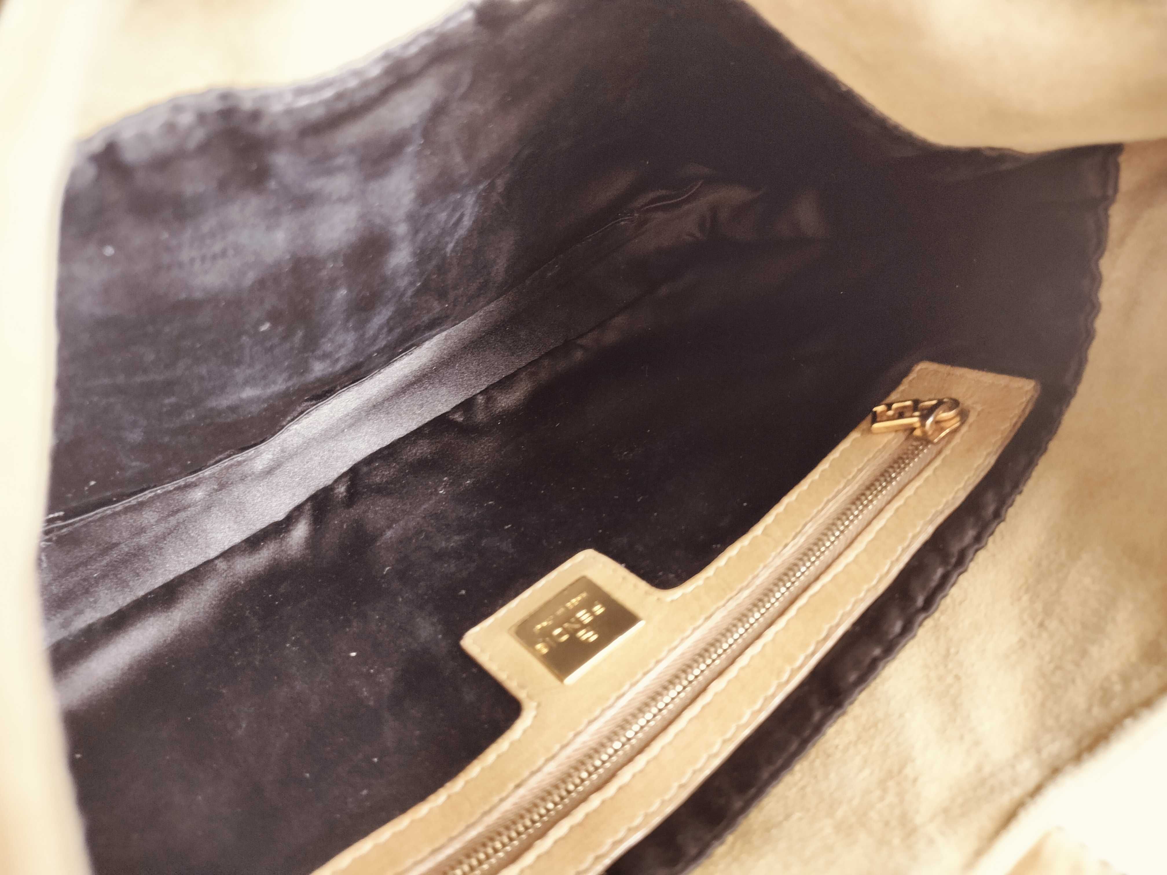 Mamma Bucket One-Shoulder Bag, Suede, 009 Beige Shoulder Bag — view 11