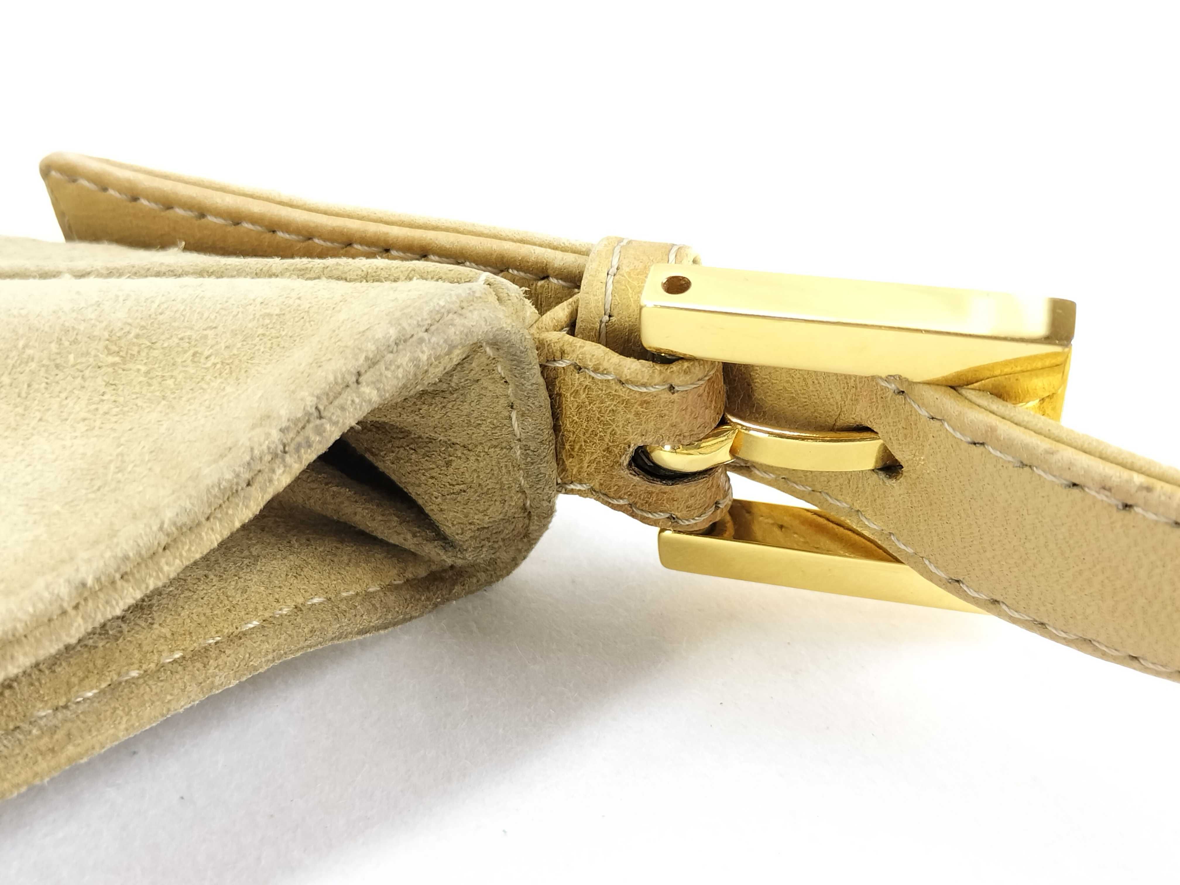 Mamma Bucket One-Shoulder Bag, Suede, 009 Beige Shoulder Bag — view 5
