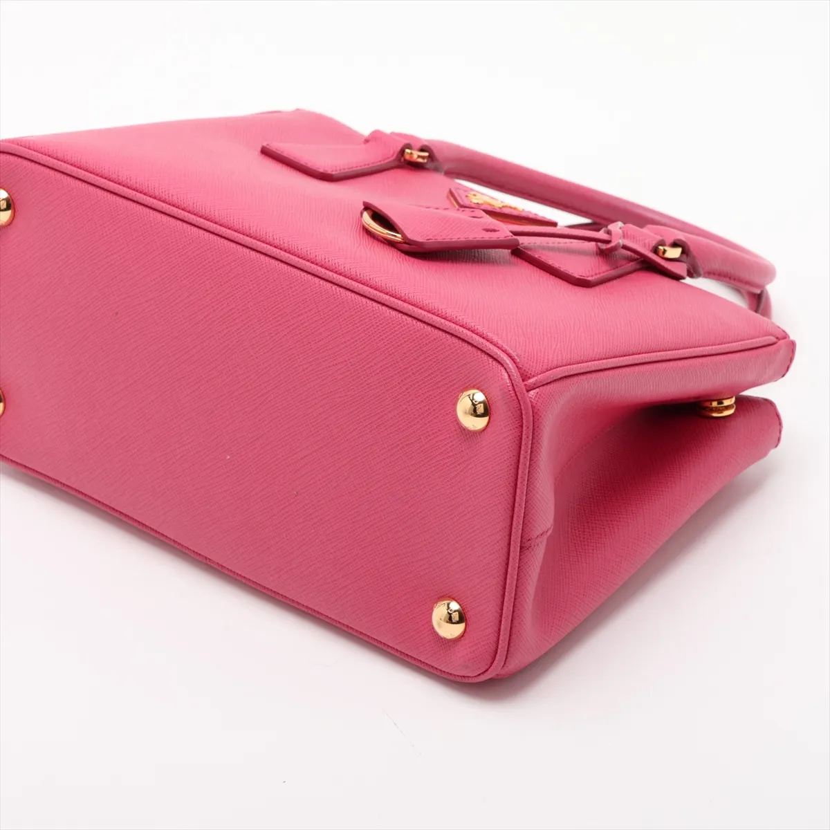 Saffiano Lux Galleria Leather 2-Way Handbag, Pink, 1BA896, Unsigned Guarantee Card — view 3