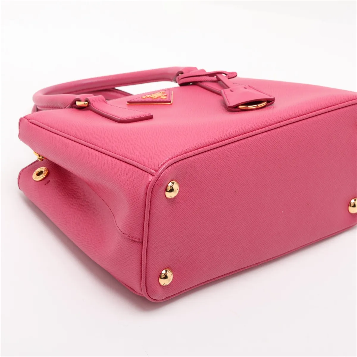 Saffiano Lux Galleria Leather 2-Way Handbag, Pink, 1BA896, Unsigned Guarantee Card — view 4