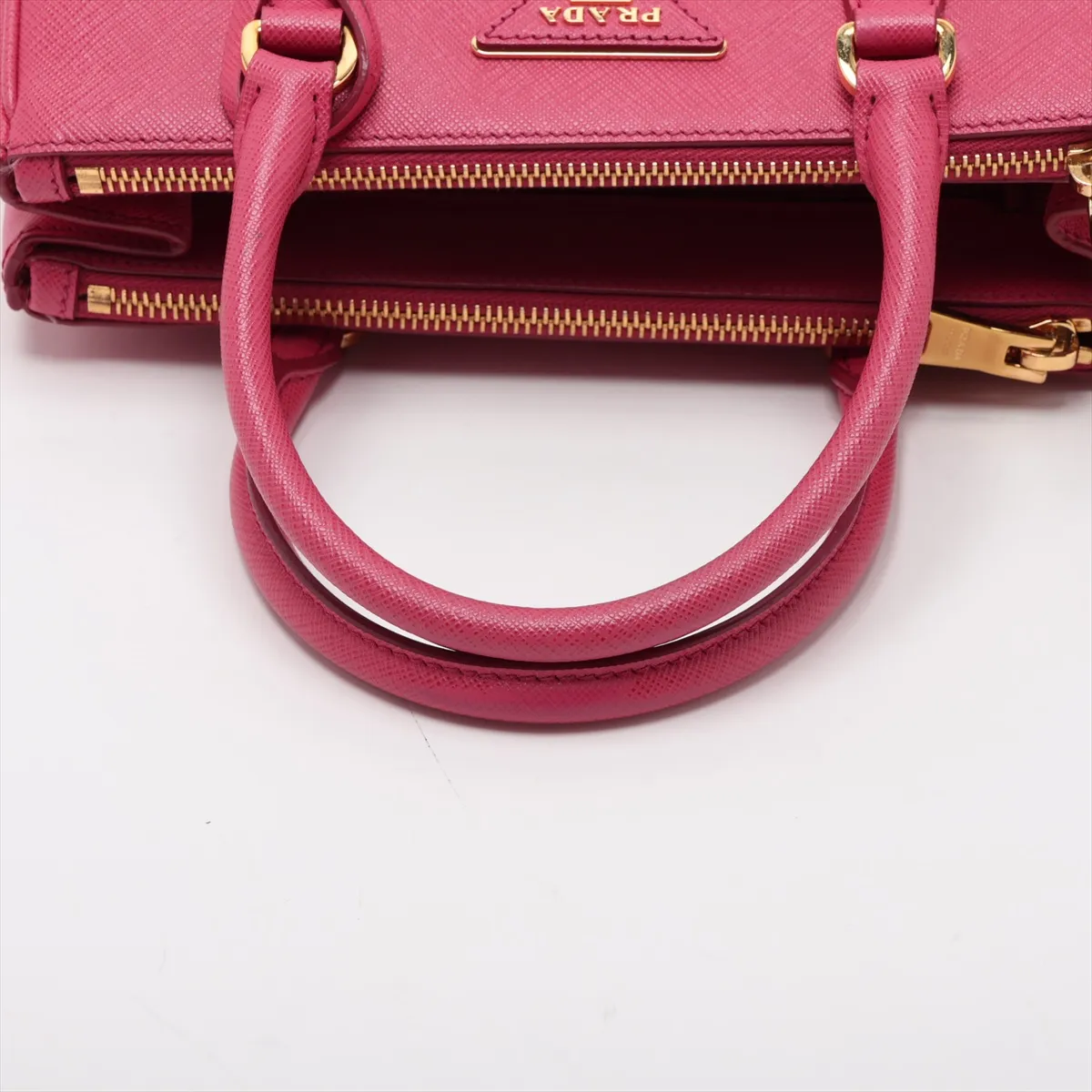 Saffiano Lux Galleria Leather 2-Way Handbag, Pink, 1BA896, Unsigned Guarantee Card — view 5