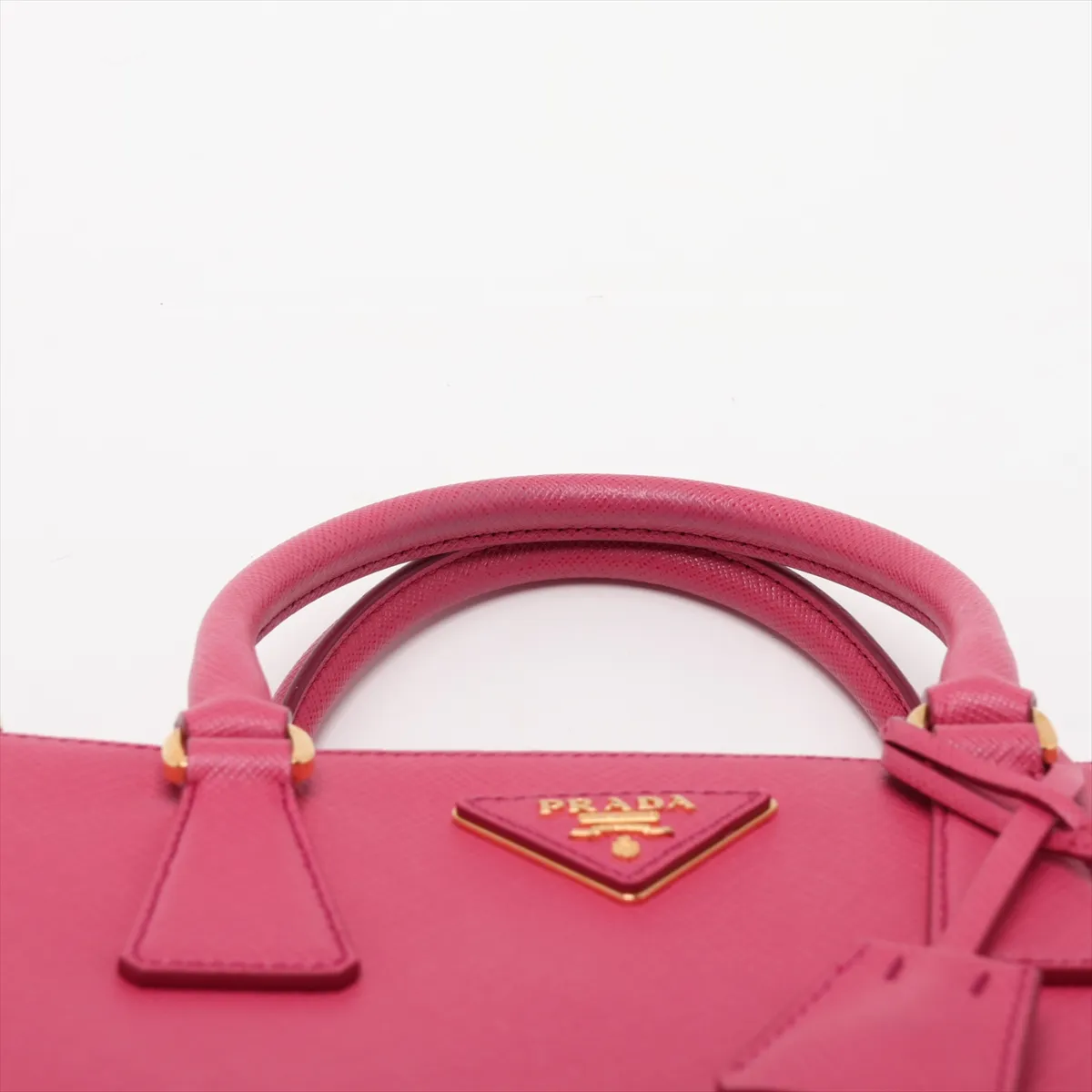 Saffiano Lux Galleria Leather 2-Way Handbag, Pink, 1BA896, Unsigned Guarantee Card — view 6