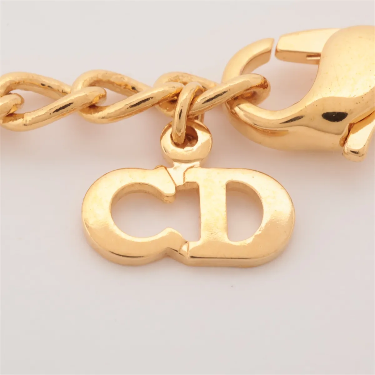 CD logo necklace, GP gold, — view 4