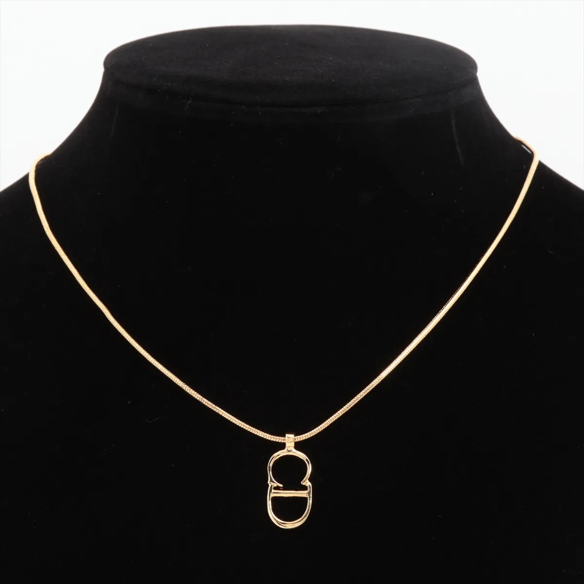 CD logo necklace, GP gold, — view 5
