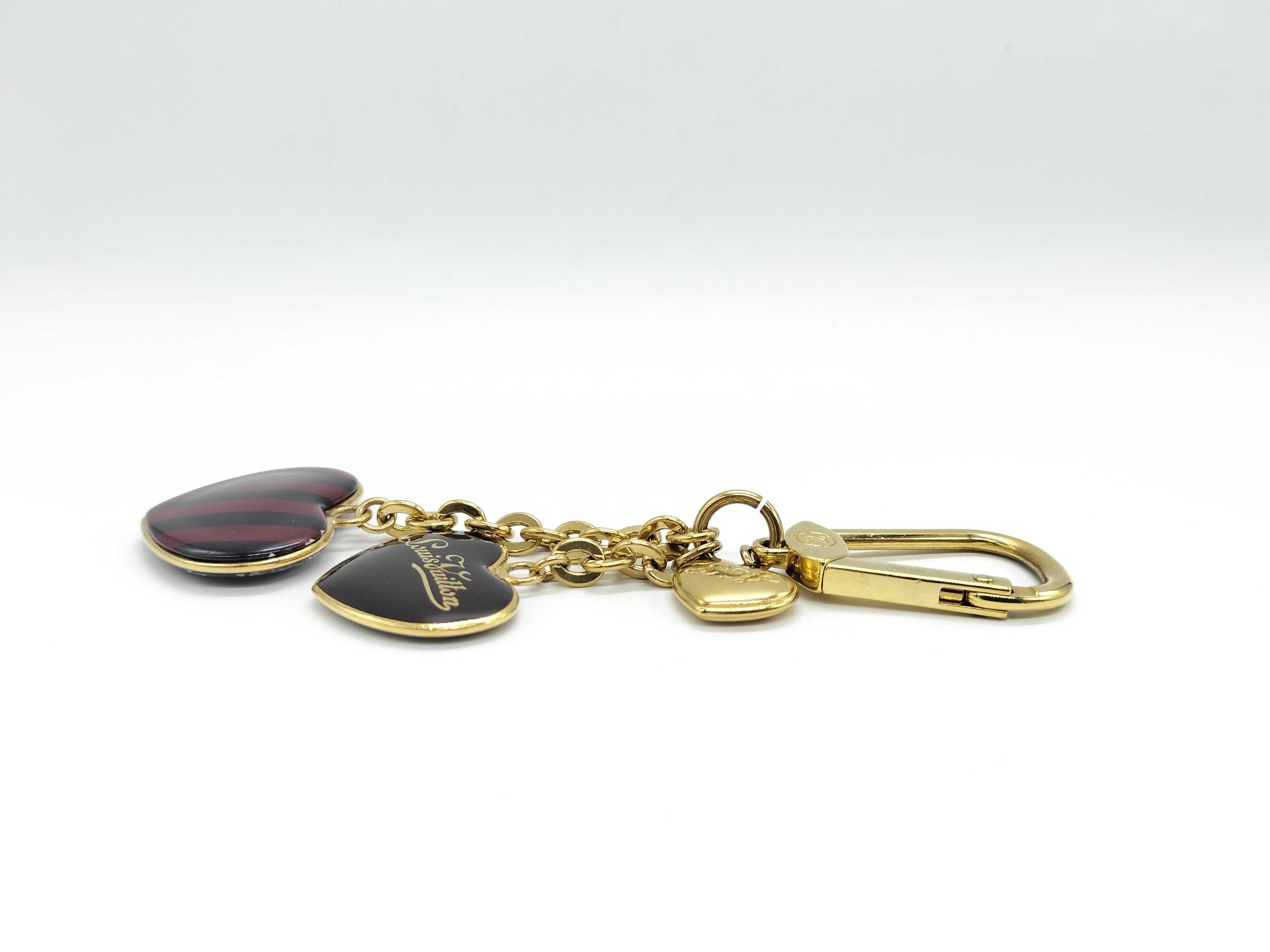 Portefeuille Coeur Rayures Charm Key Case — view 2