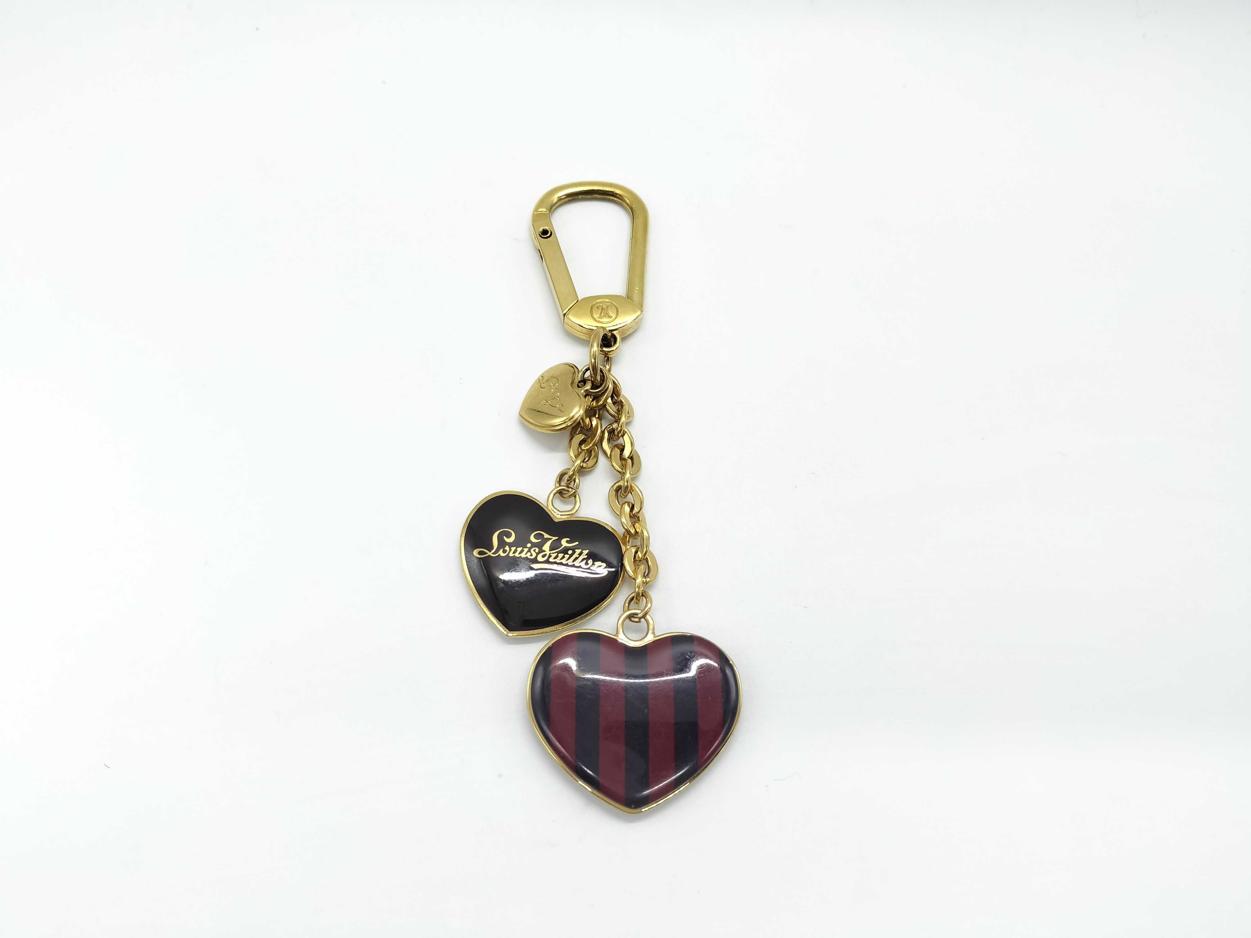 Portefeuille Coeur Rayures Charm Key Case — view 3