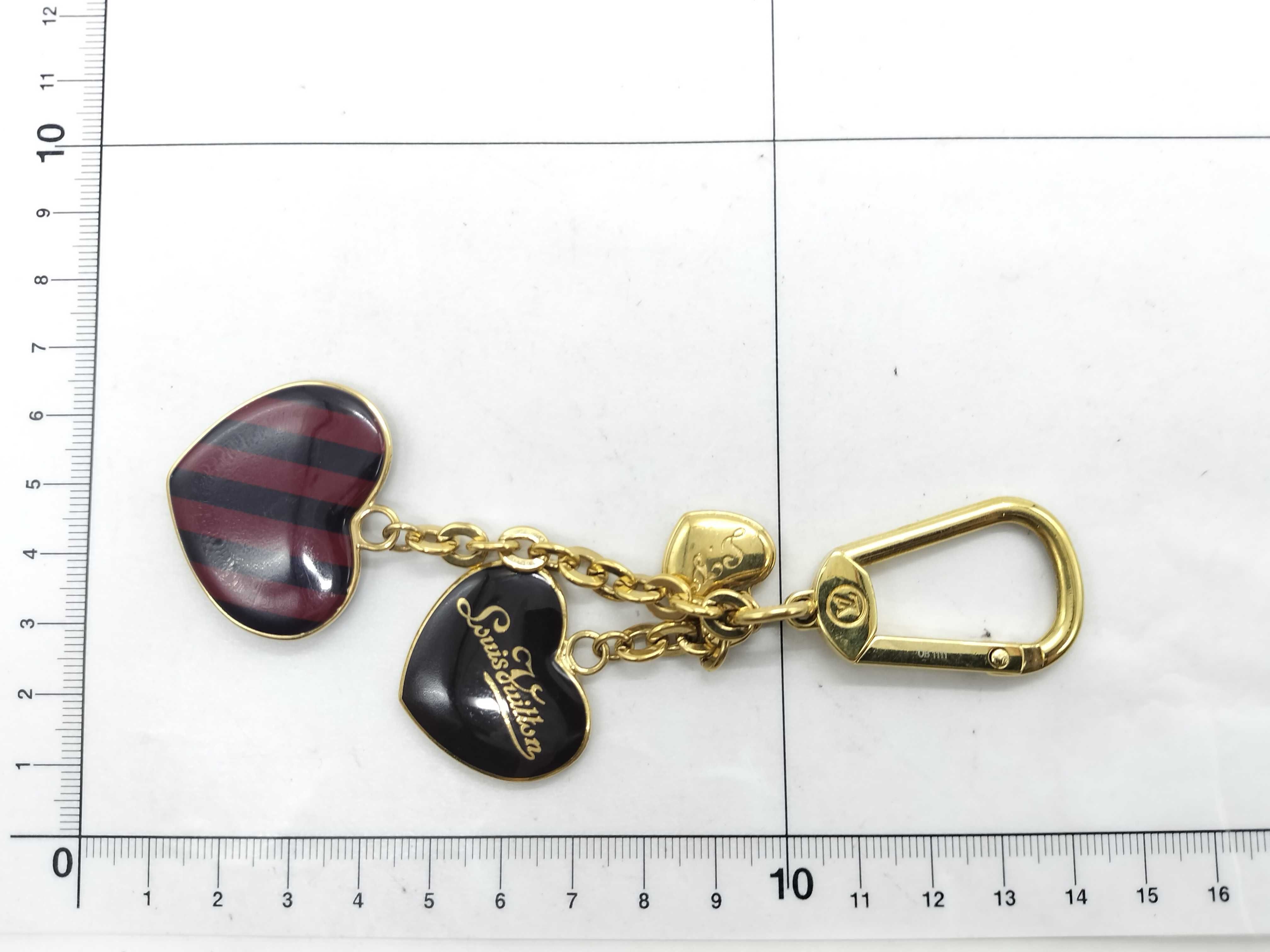 Portefeuille Coeur Rayures Charm Key Case — view 6
