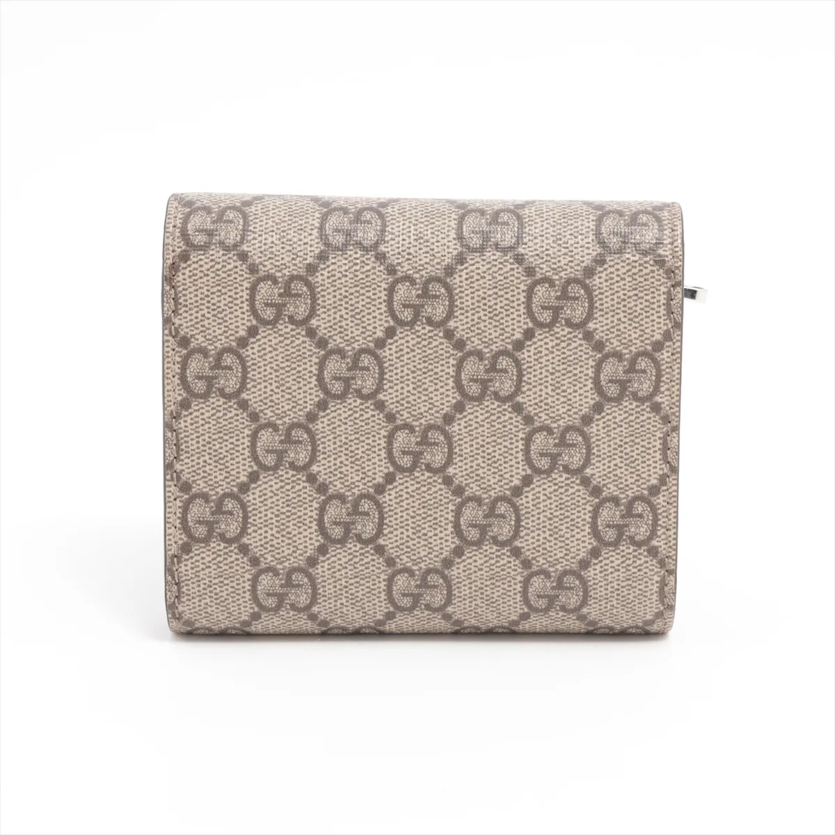 GG Supreme Double G 760197 PVC x Leather Compact Wallet Brown — view 2