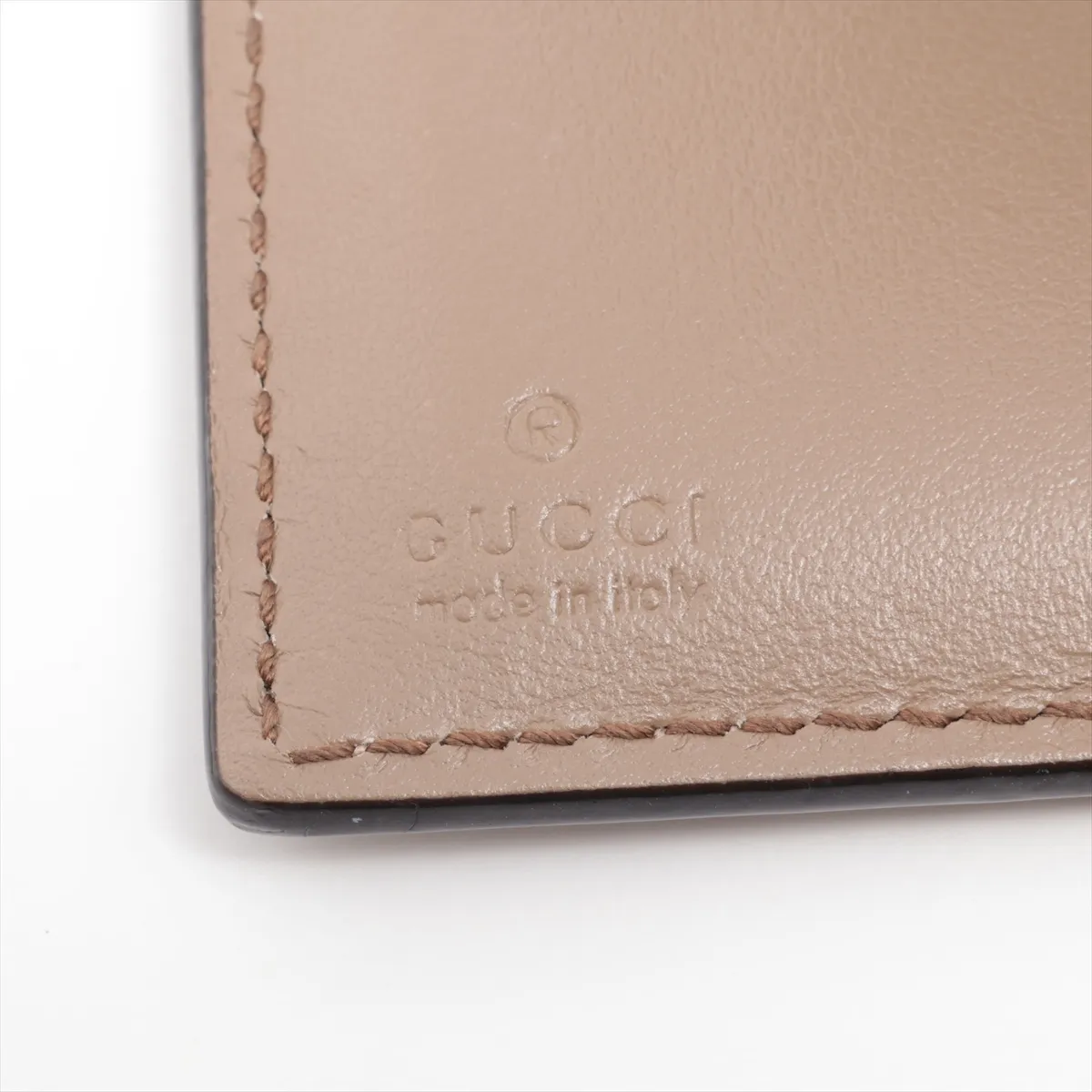 GG Supreme Double G 760197 PVC x Leather Compact Wallet Brown — view 7