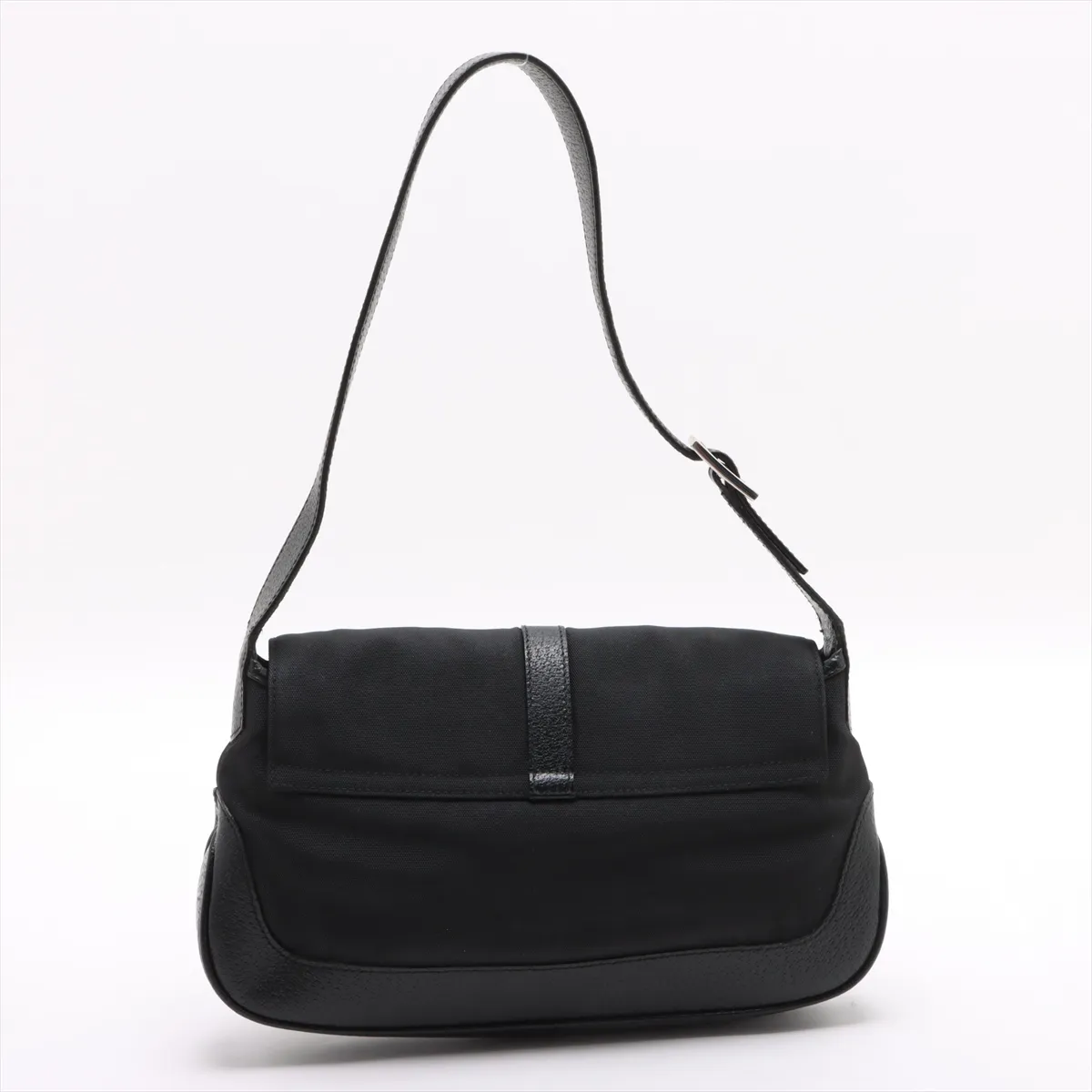 Jackie Canvas x Leather Shoulder Bag Black 001 3824 — view 2