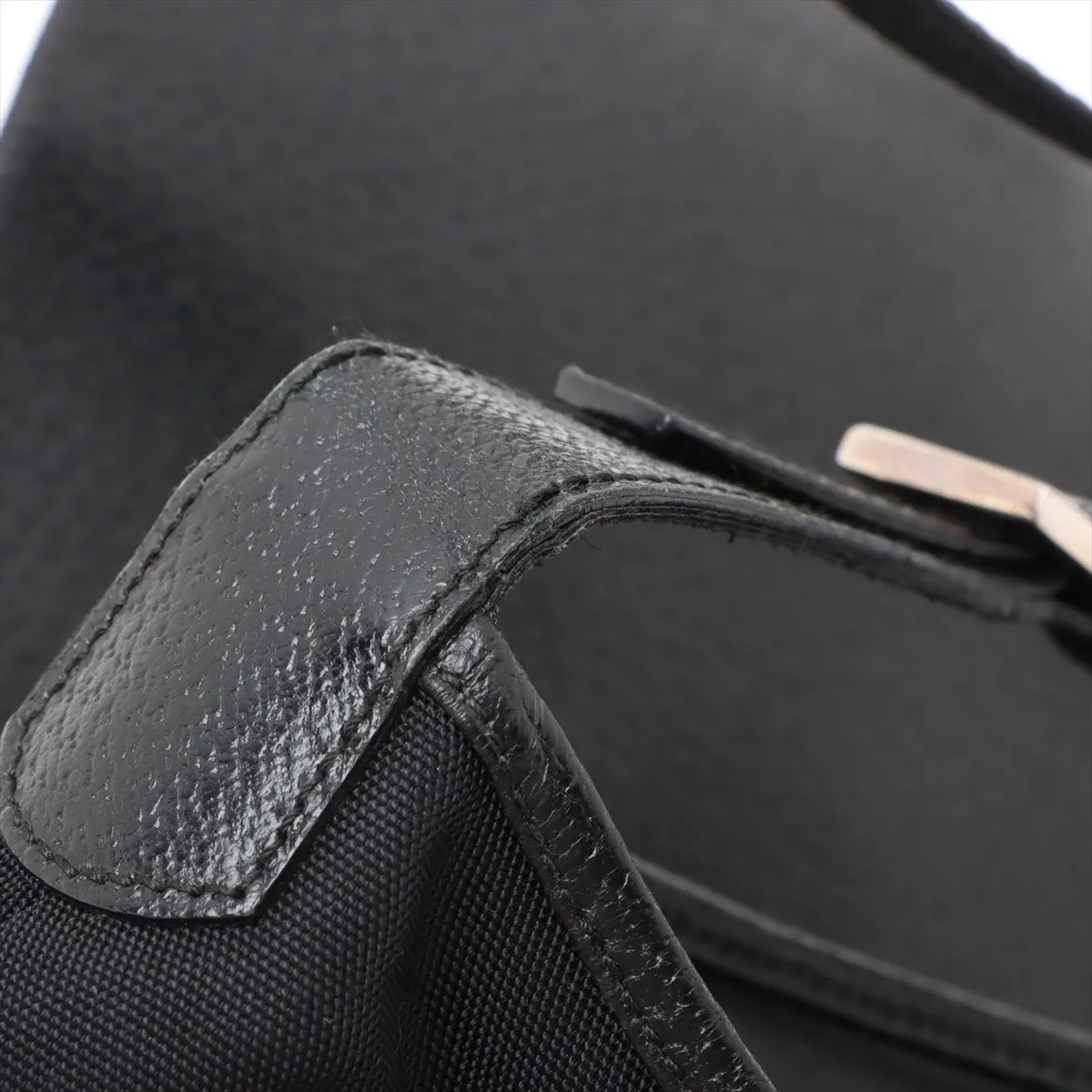 Jackie Canvas x Leather Shoulder Bag Black 001 3824 — view 13