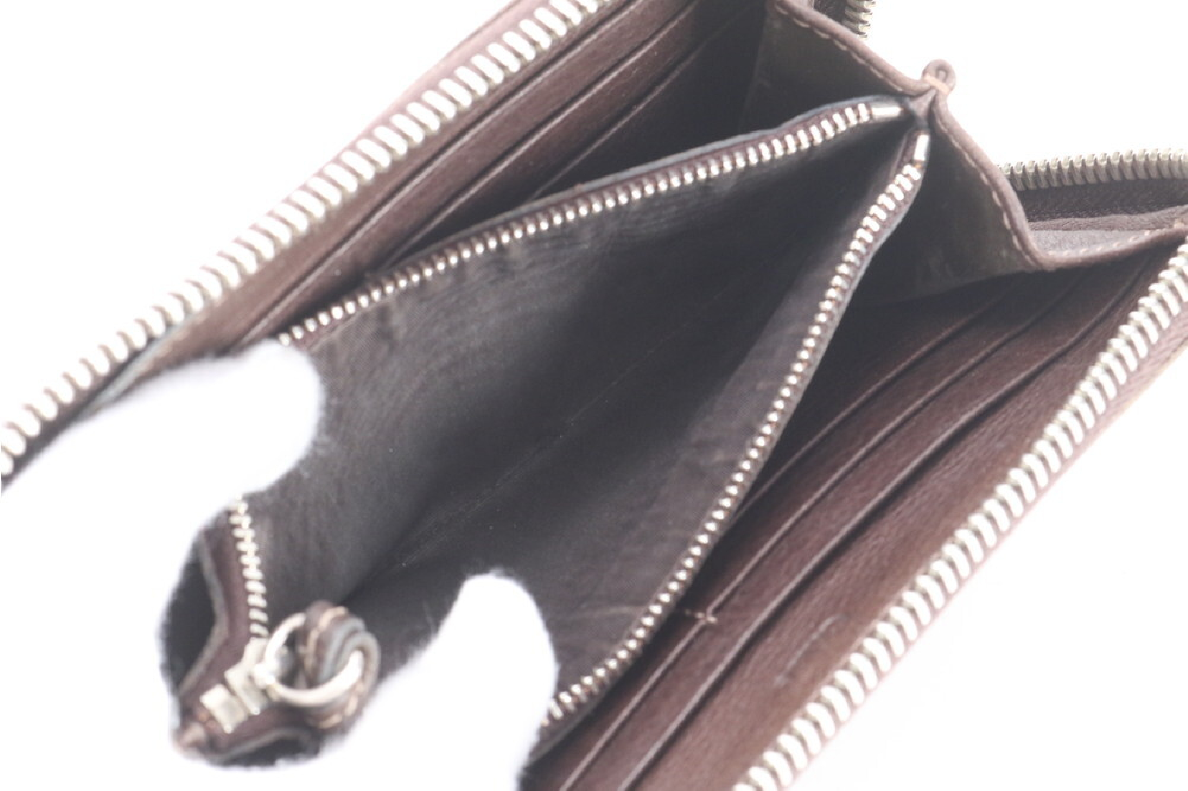 leather brown long wallet — view 6