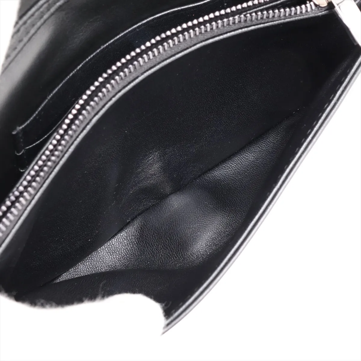 Cannage Caro Leather Chain Wallet, Black — view 7