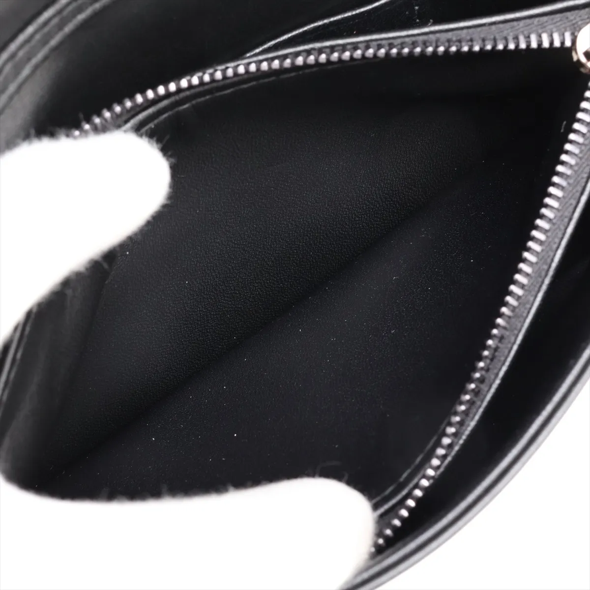 Cannage Caro Leather Chain Wallet, Black — view 8