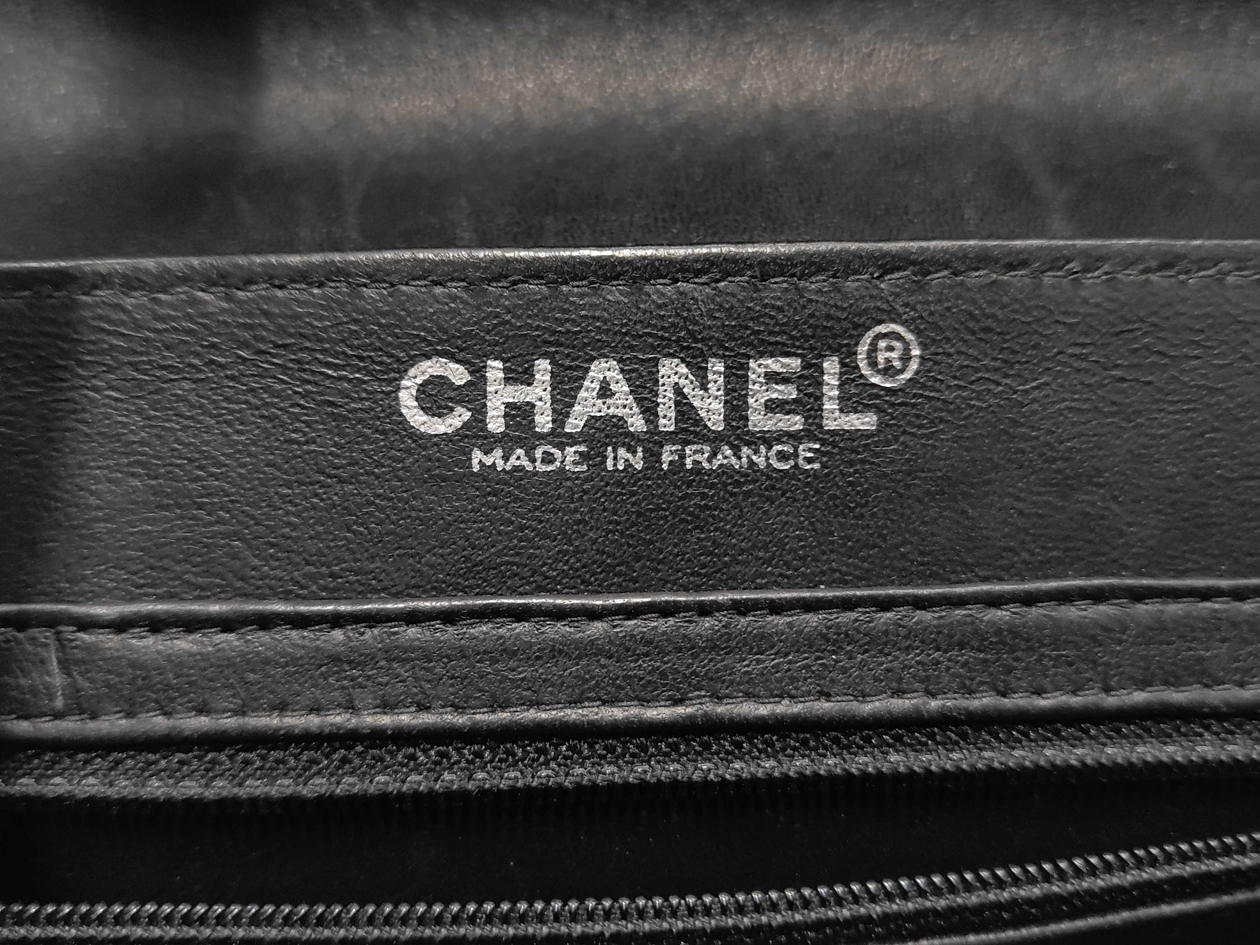 2.55 Leather Black Chain Shoulder Bag with Silver Hardware (Authenticity Card & Seal Included) — view 11