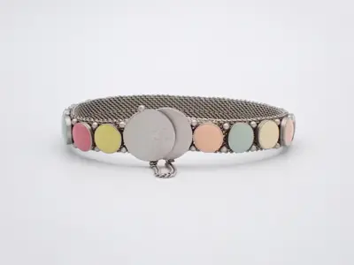 Marble Plate Multicolor Bracelet Bangle 990C