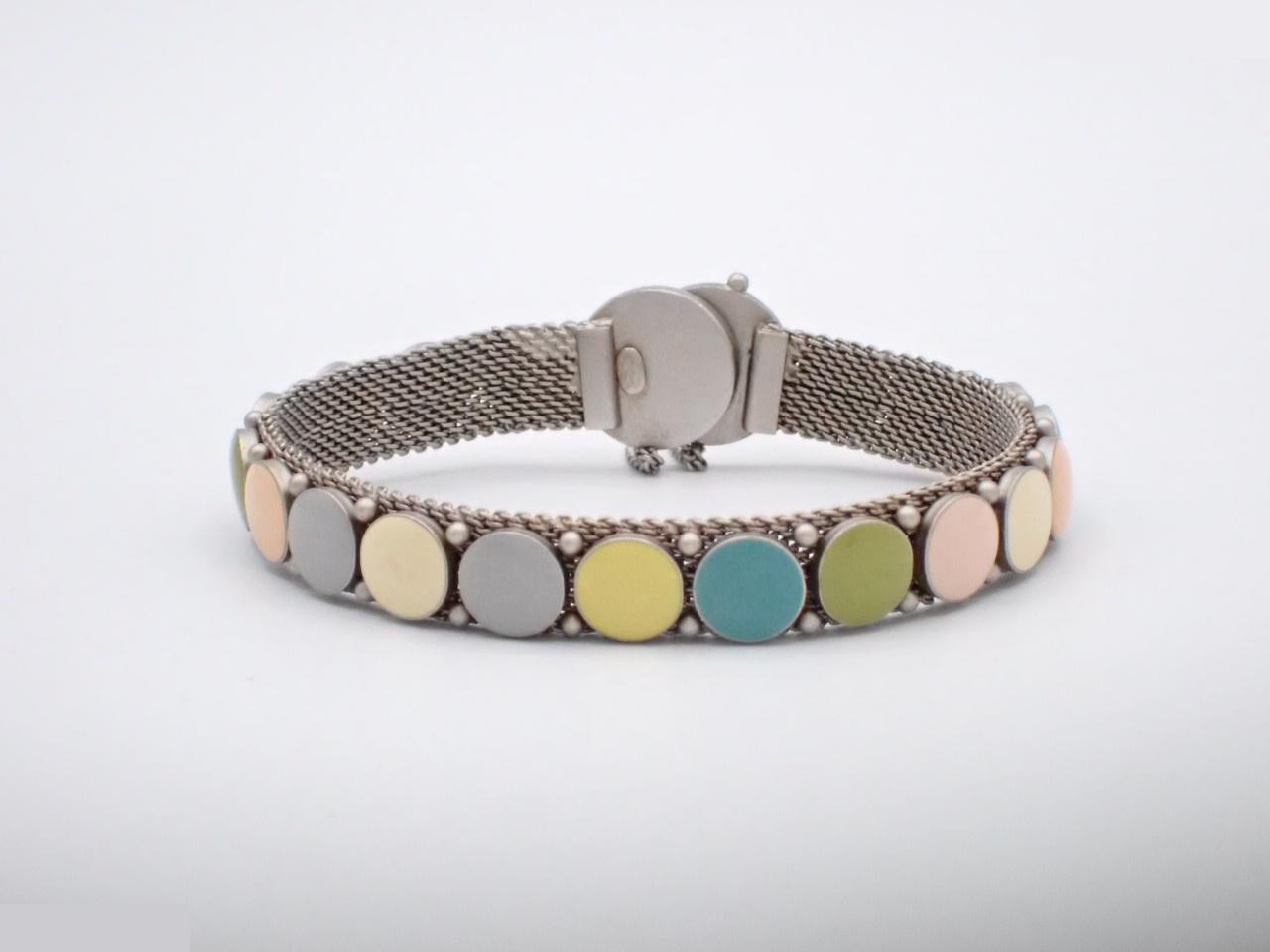 Marble Plate Multicolor Bracelet Bangle 990C — view 2