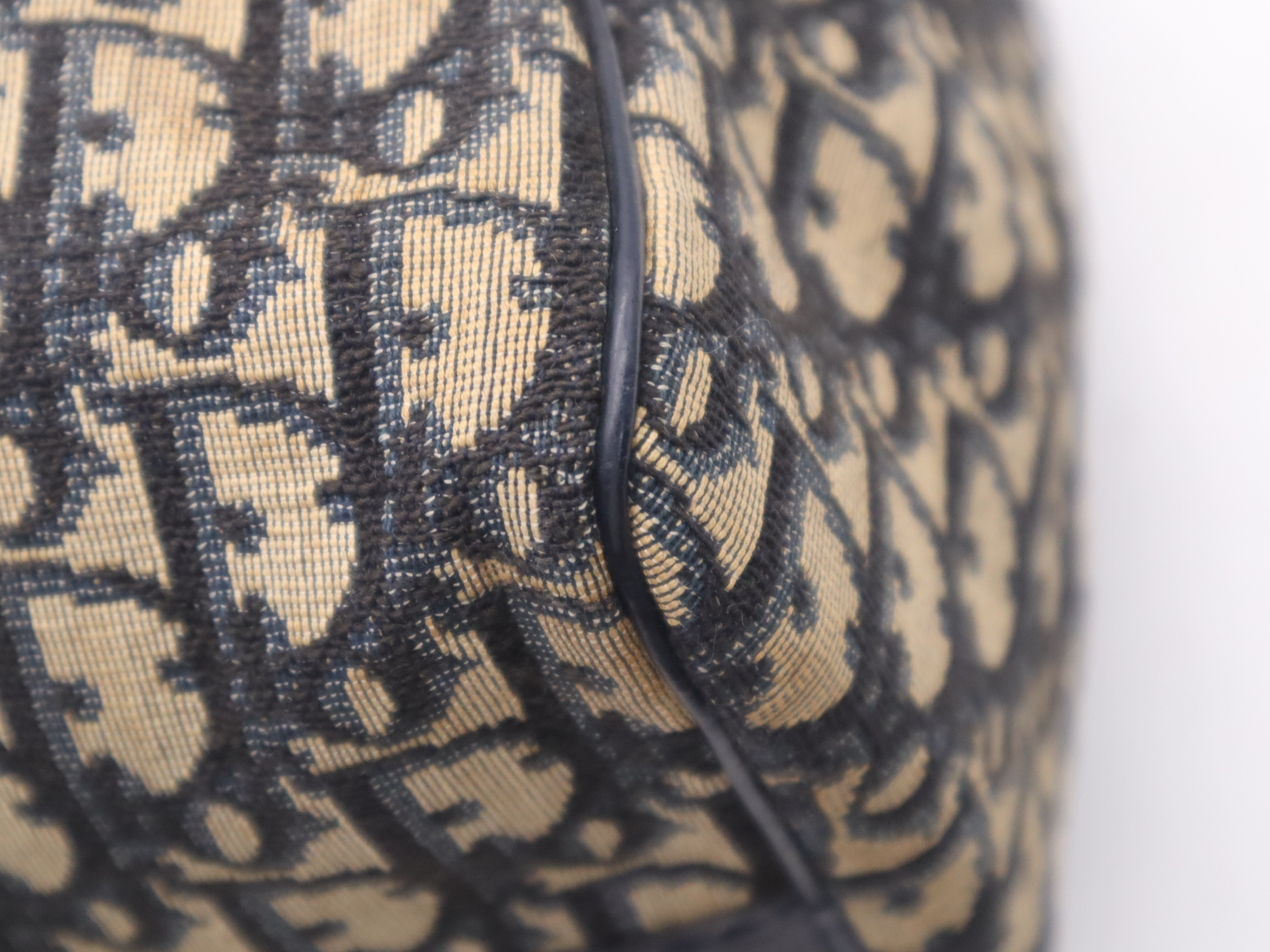 Canvas/Leather Trotter Beige Navy Handbag — view 11