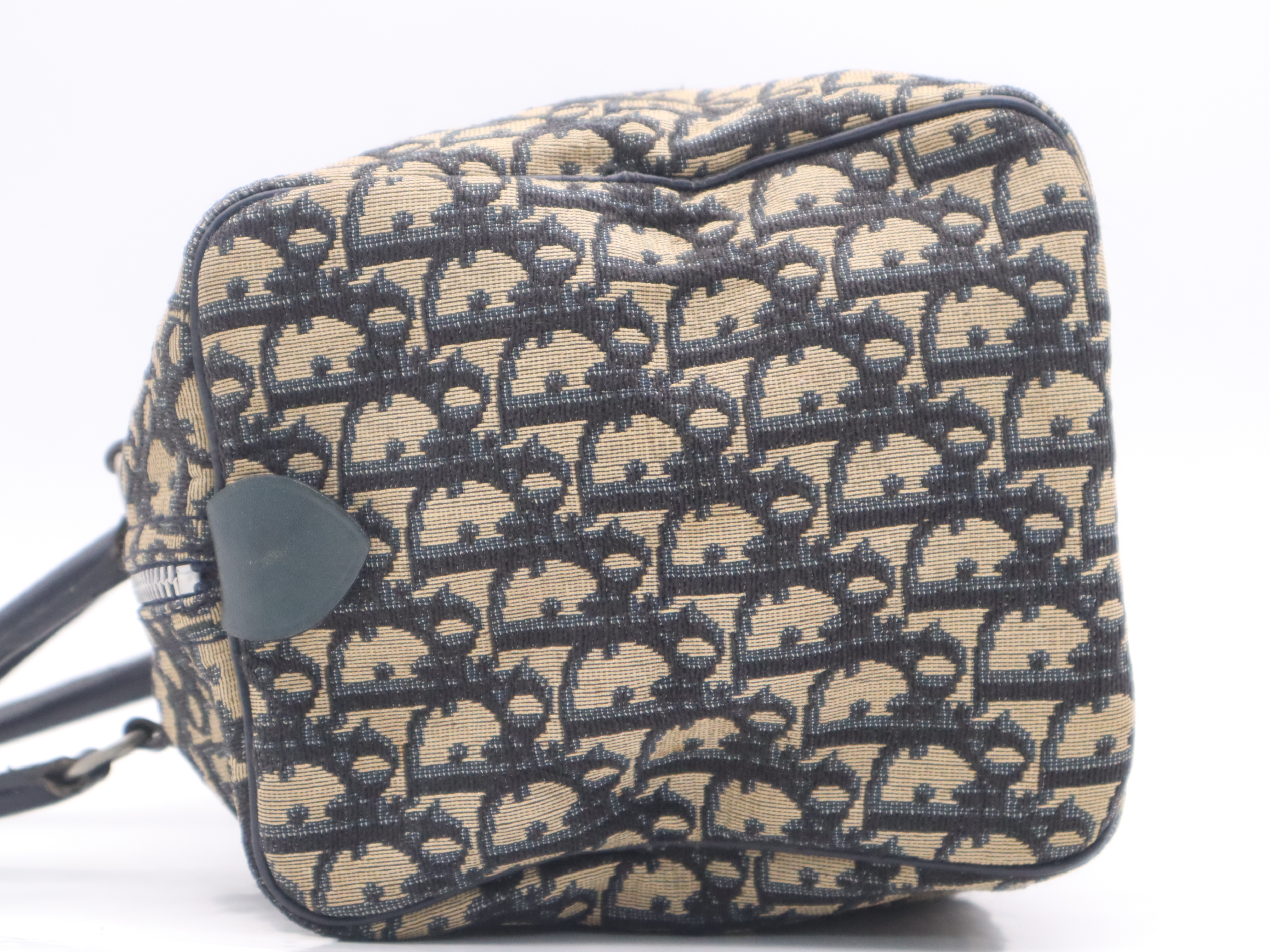 Canvas/Leather Trotter Beige Navy Handbag — view 3
