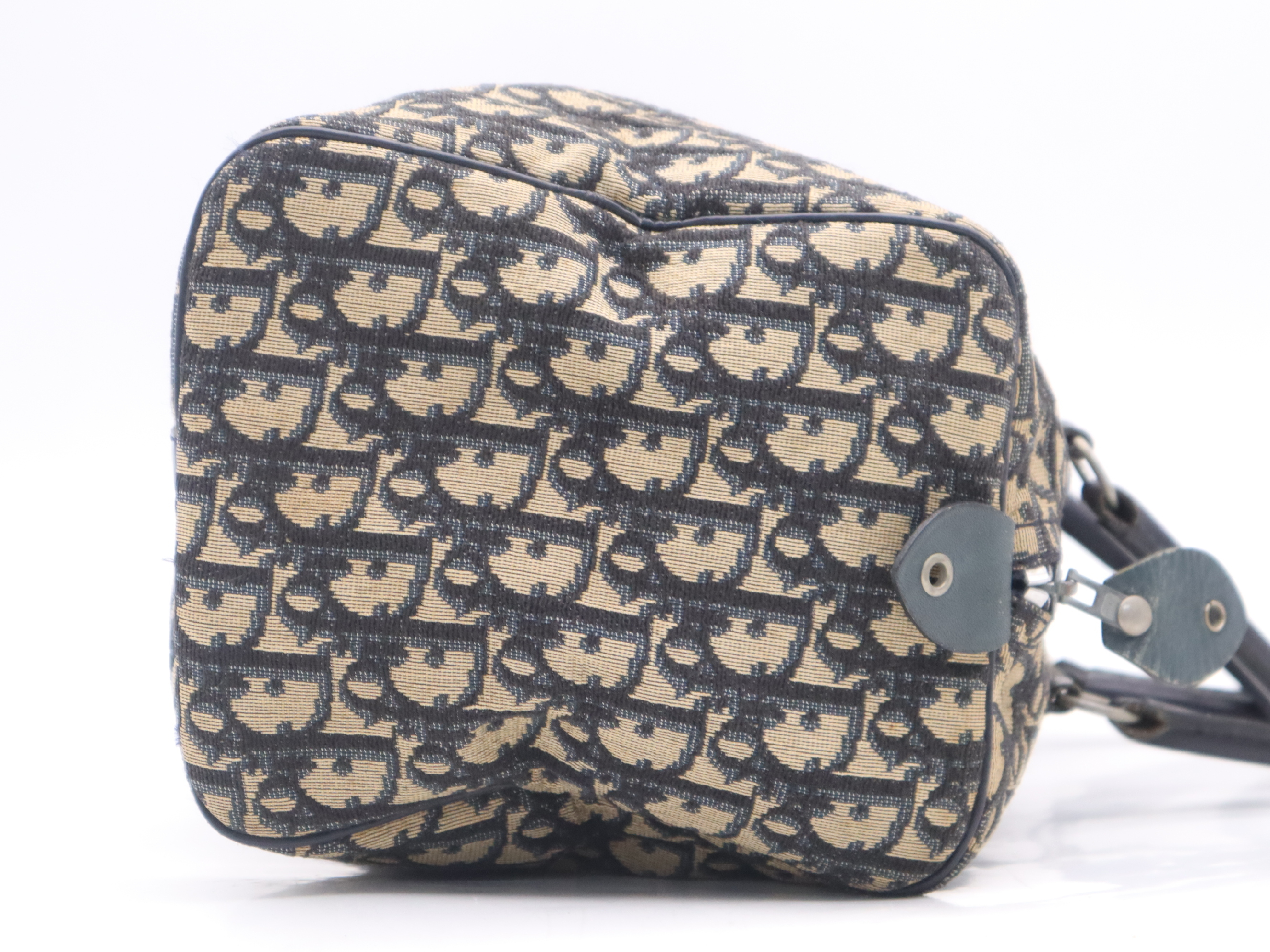 Canvas/Leather Trotter Beige Navy Handbag — view 5