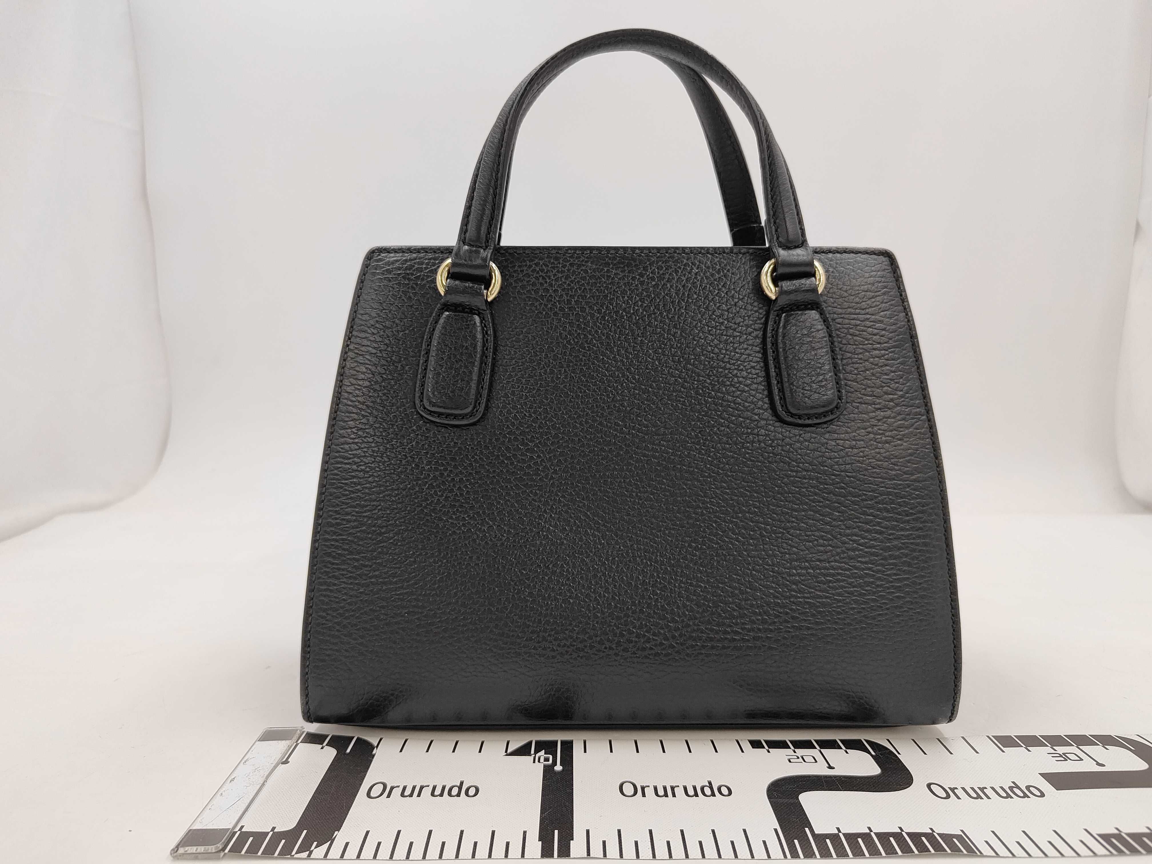 Soho Handbag, Black Leather, 607722 — view 2