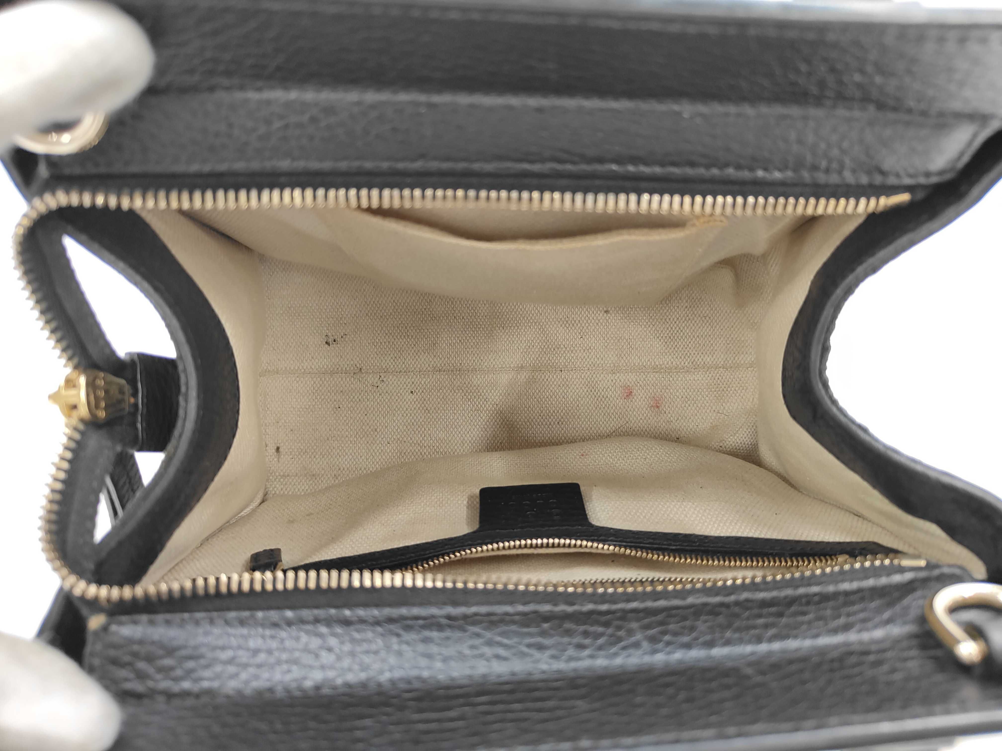 Soho Handbag, Black Leather, 607722 — view 10