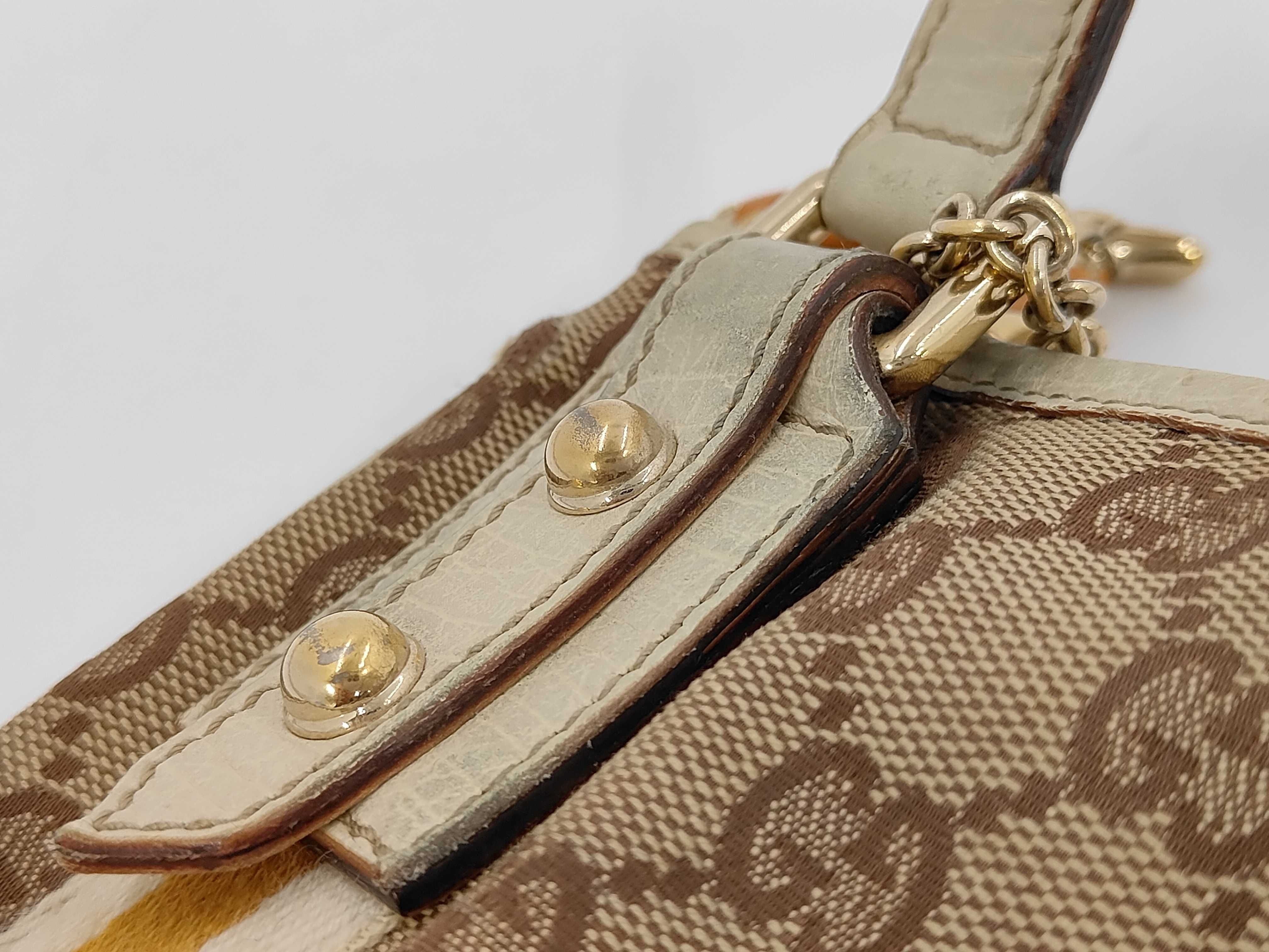 144388GG Canvas Shoulder Bag Brown White Shoulder Bag — view 13