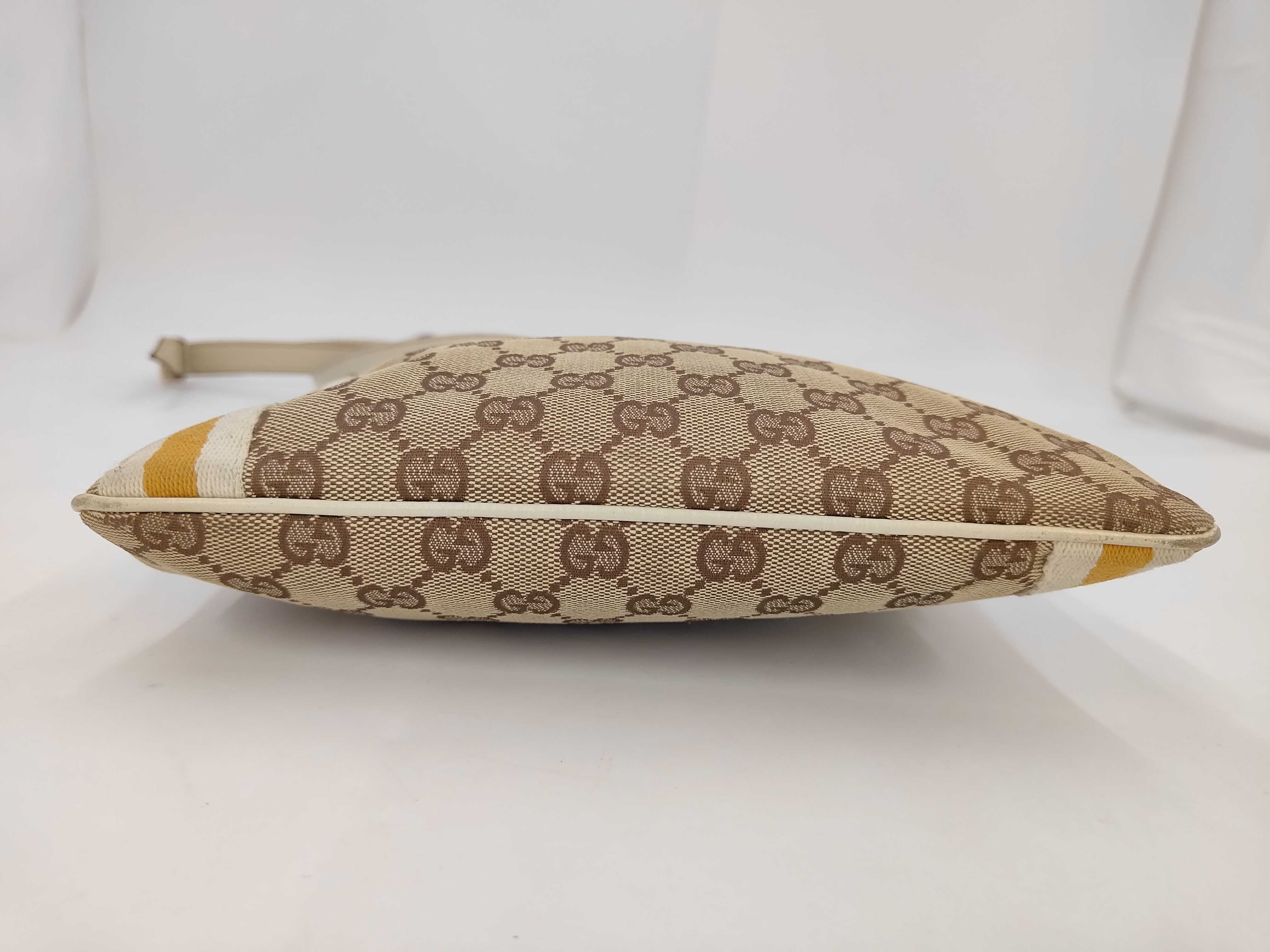 144388GG Canvas Shoulder Bag Brown White Shoulder Bag — view 3