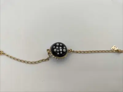 Coco Mark 10C Necklace GP x Faux Pearl x Resin Gold Necklace