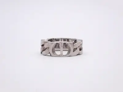Ag925 stamped CD Icon chain ring, size M