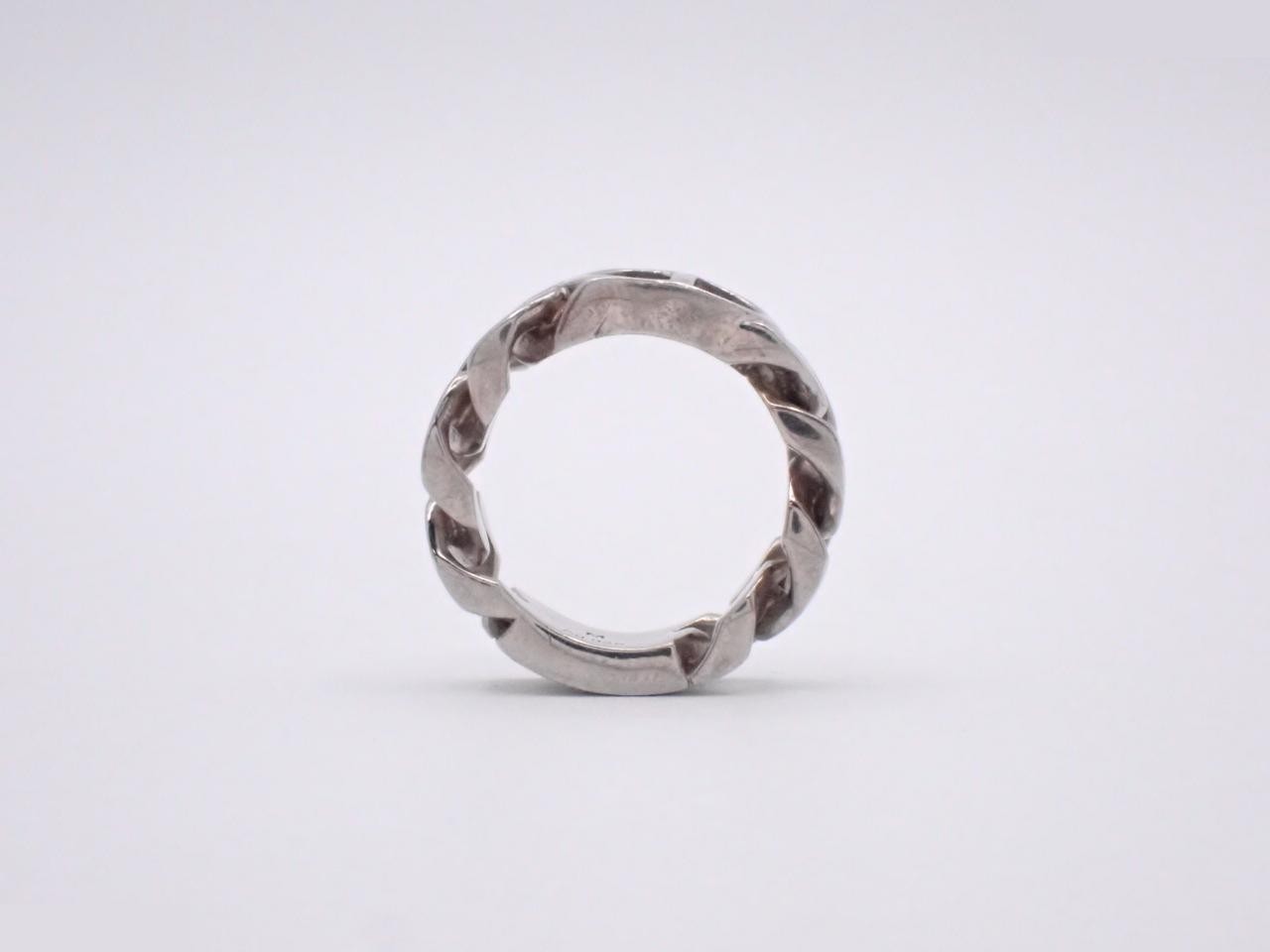 Ag925 stamped CD Icon chain ring, size M — view 3