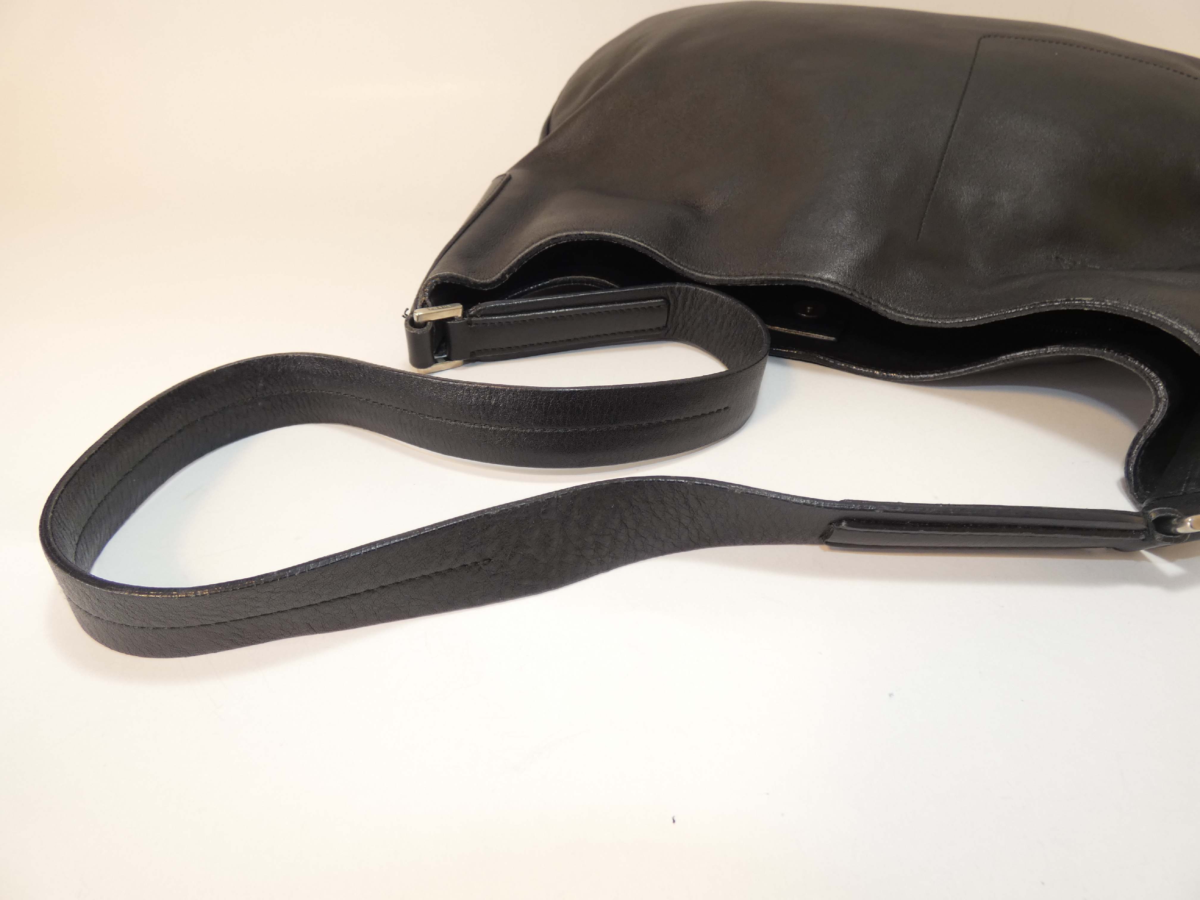 Leather Black Shoulder Bag — view 4