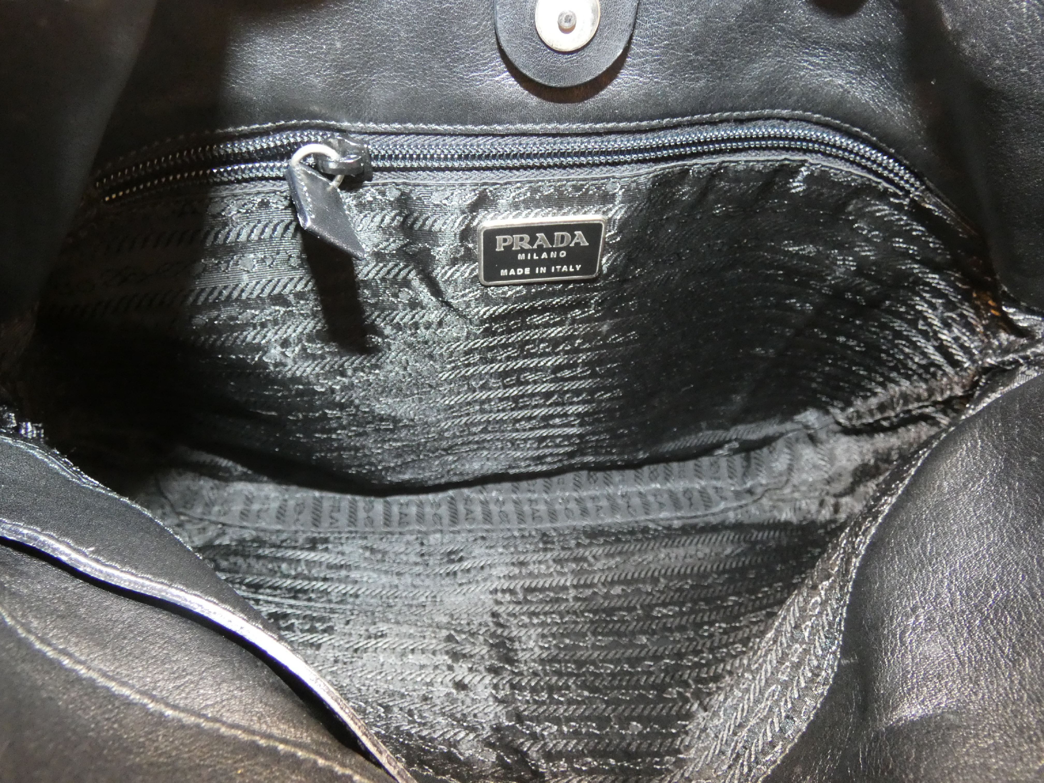 Leather Black Shoulder Bag — view 8