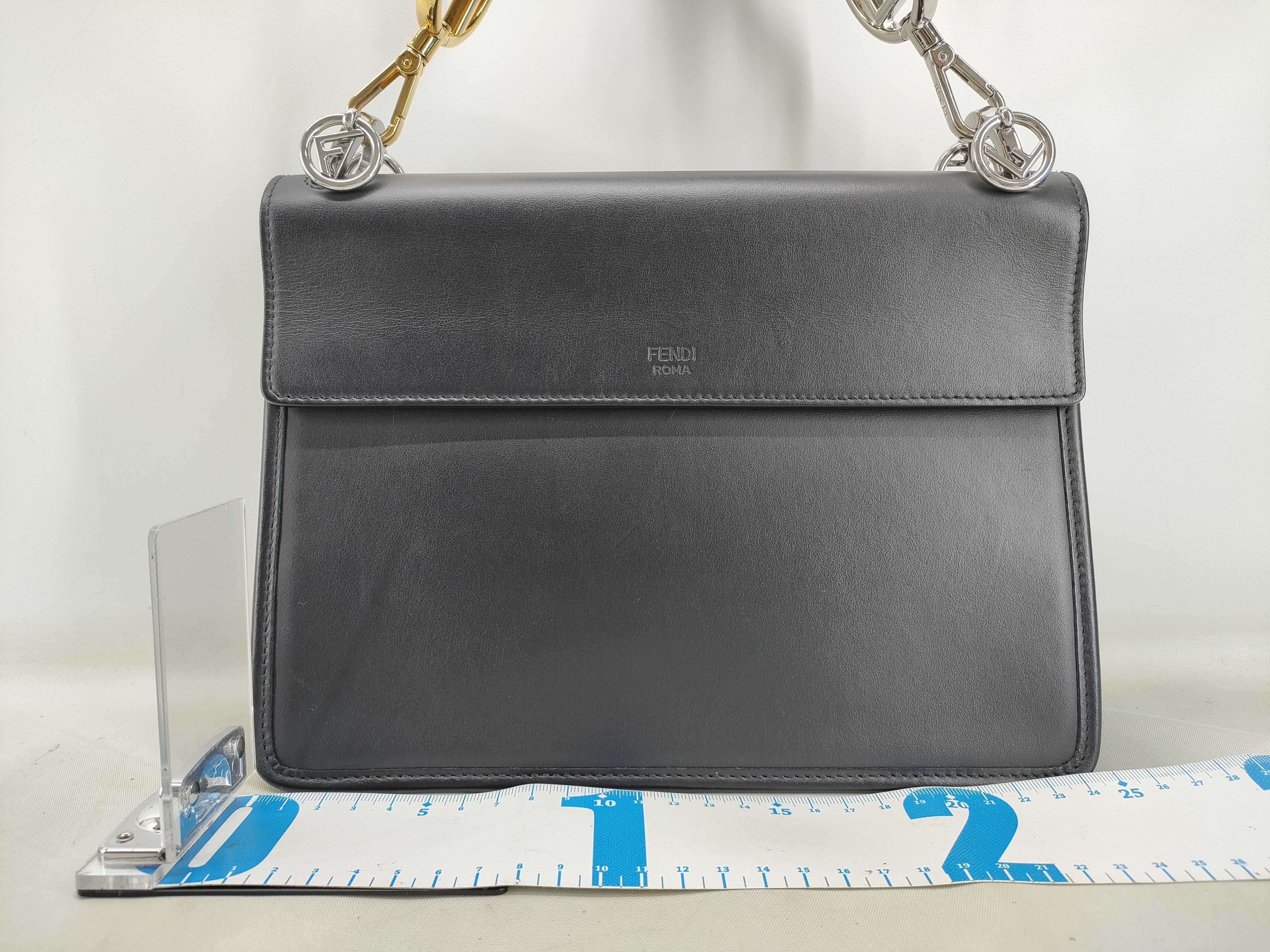 KR-Kan I F Leather 2-Way Shoulder Bag Black 8BT284 Handbag — view 2