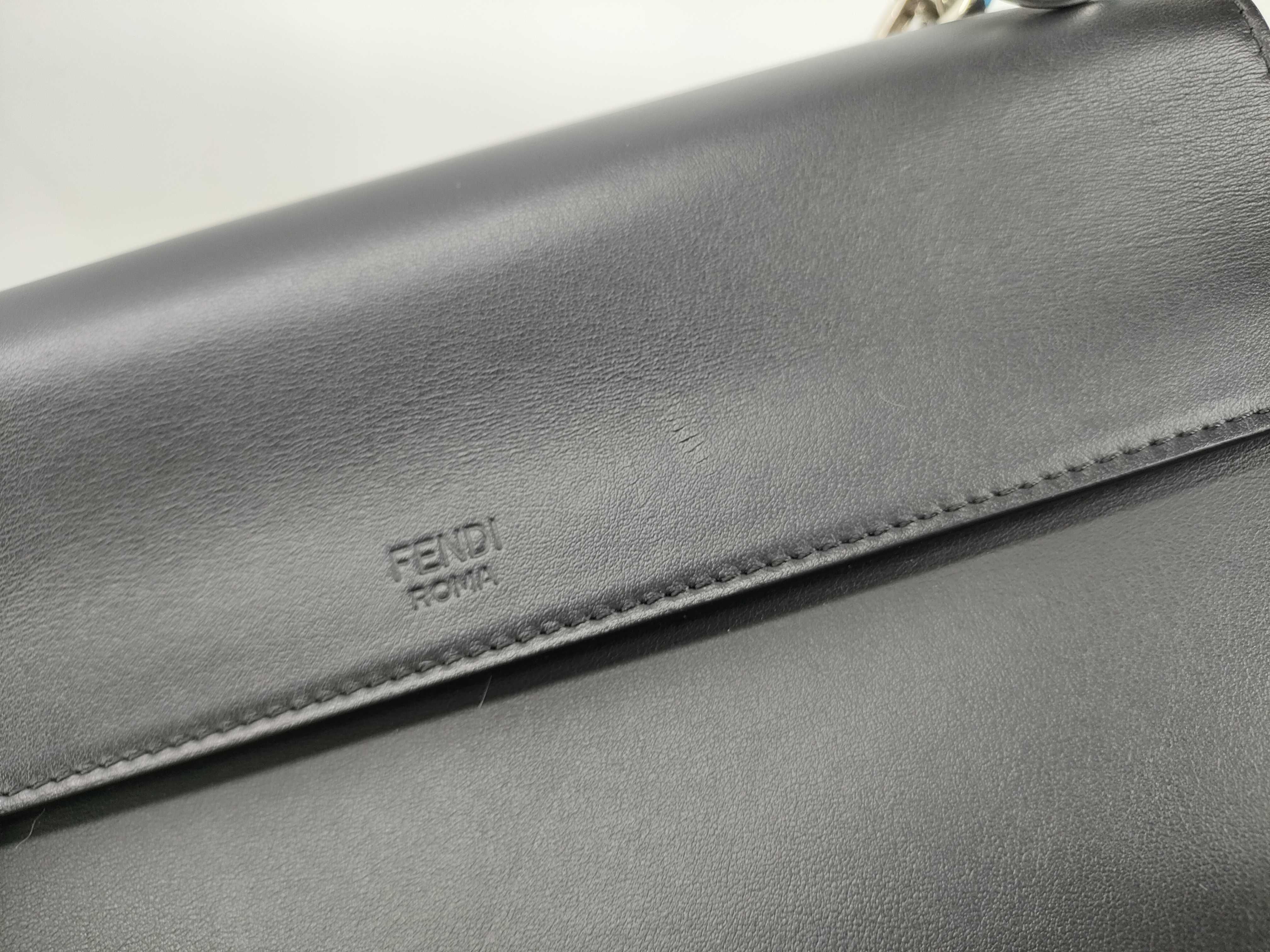 KR-Kan I F Leather 2-Way Shoulder Bag Black 8BT284 Handbag — view 14