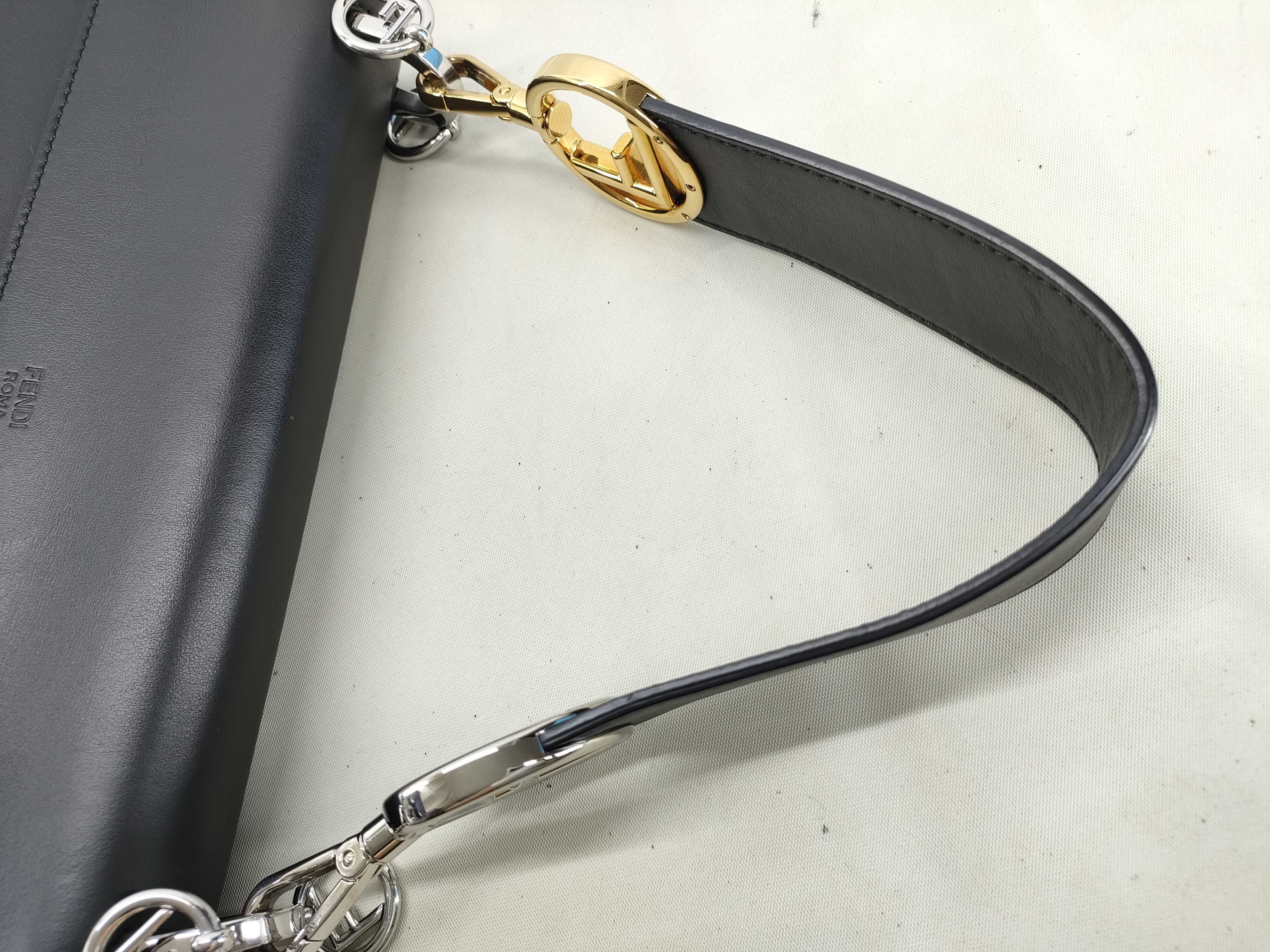 KR-Kan I F Leather 2-Way Shoulder Bag Black 8BT284 Handbag — view 5