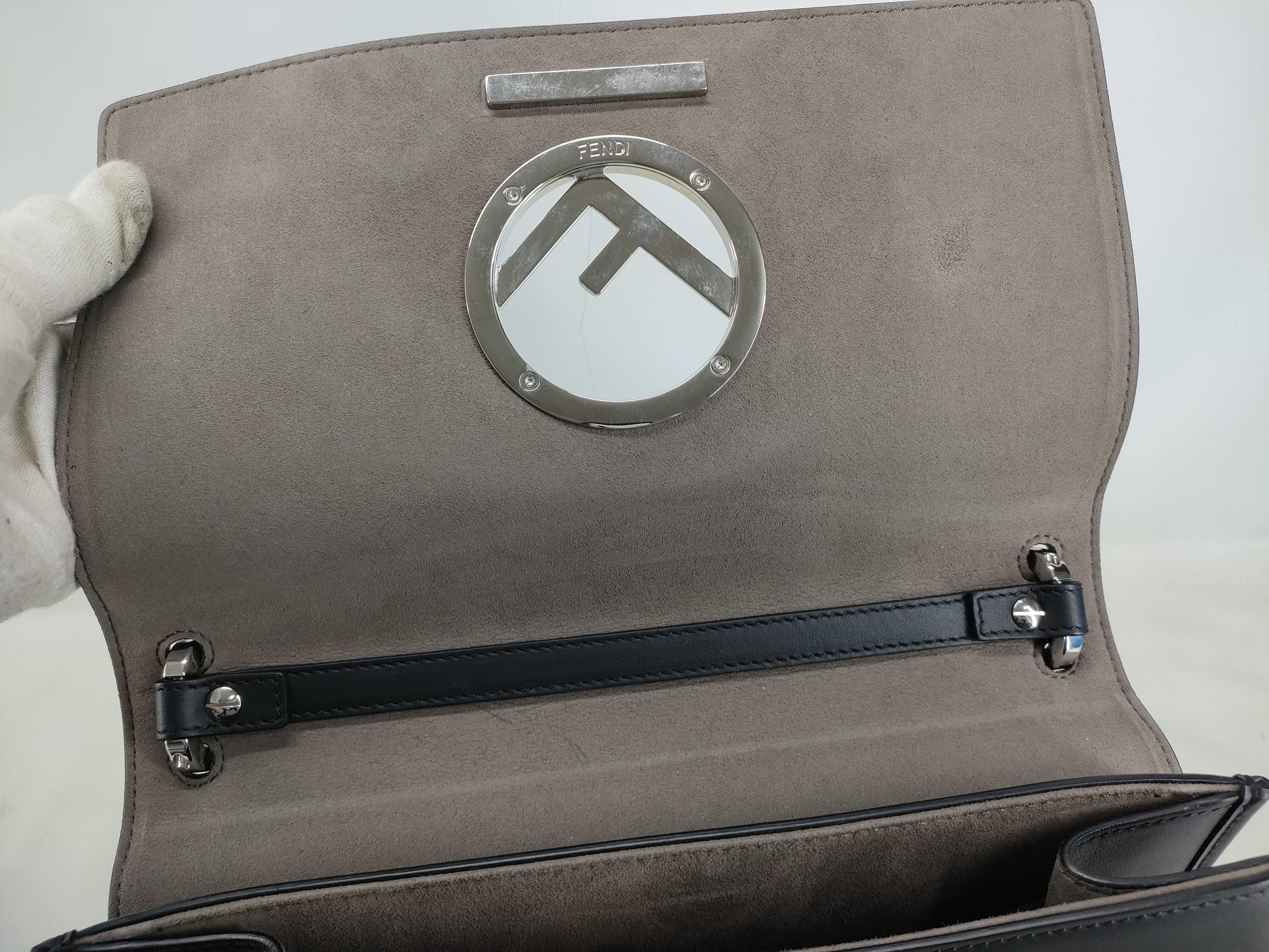 KR-Kan I F Leather 2-Way Shoulder Bag Black 8BT284 Handbag — view 8