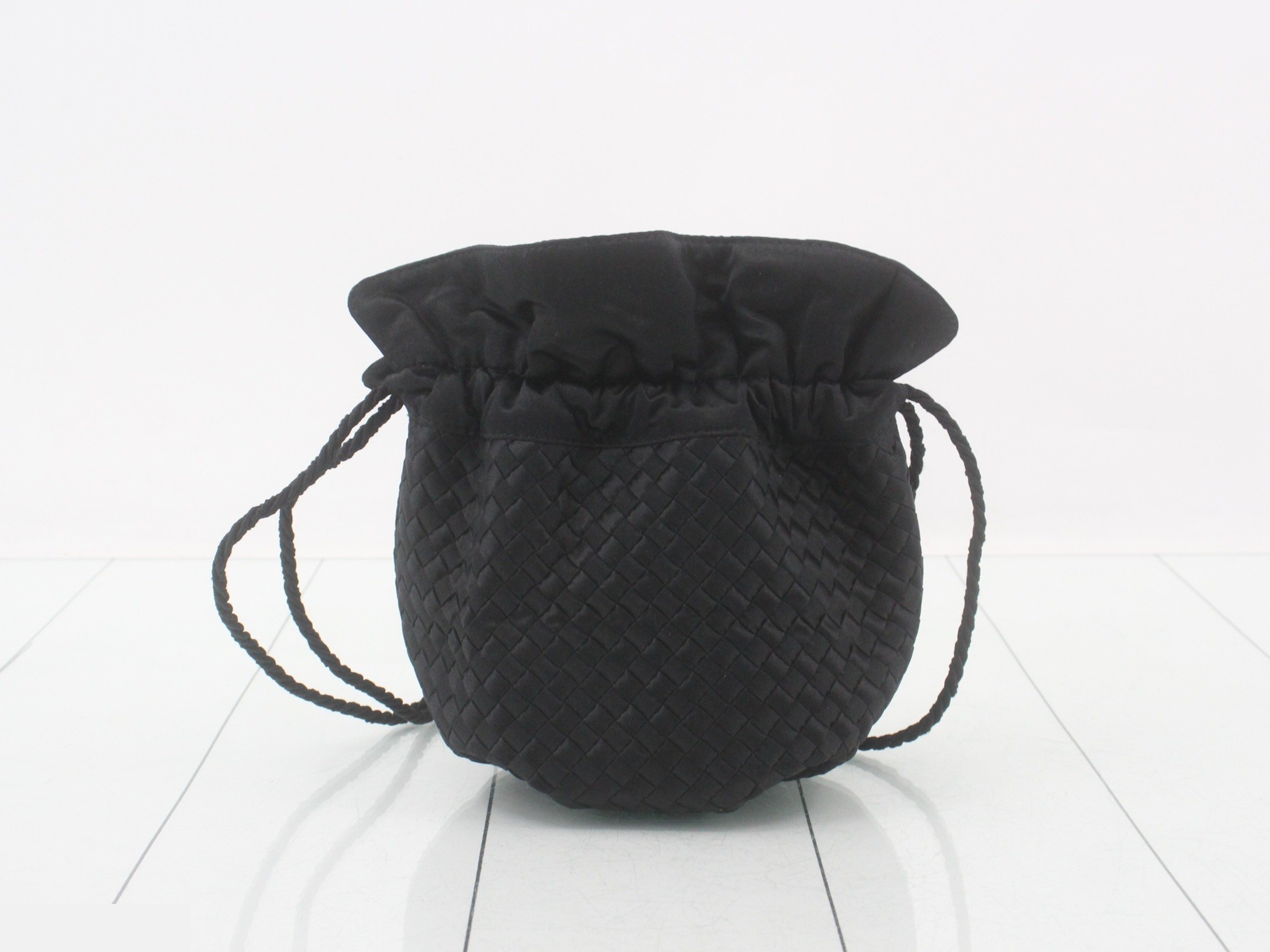 Satin drawstring intrecciato (bag) — view 2