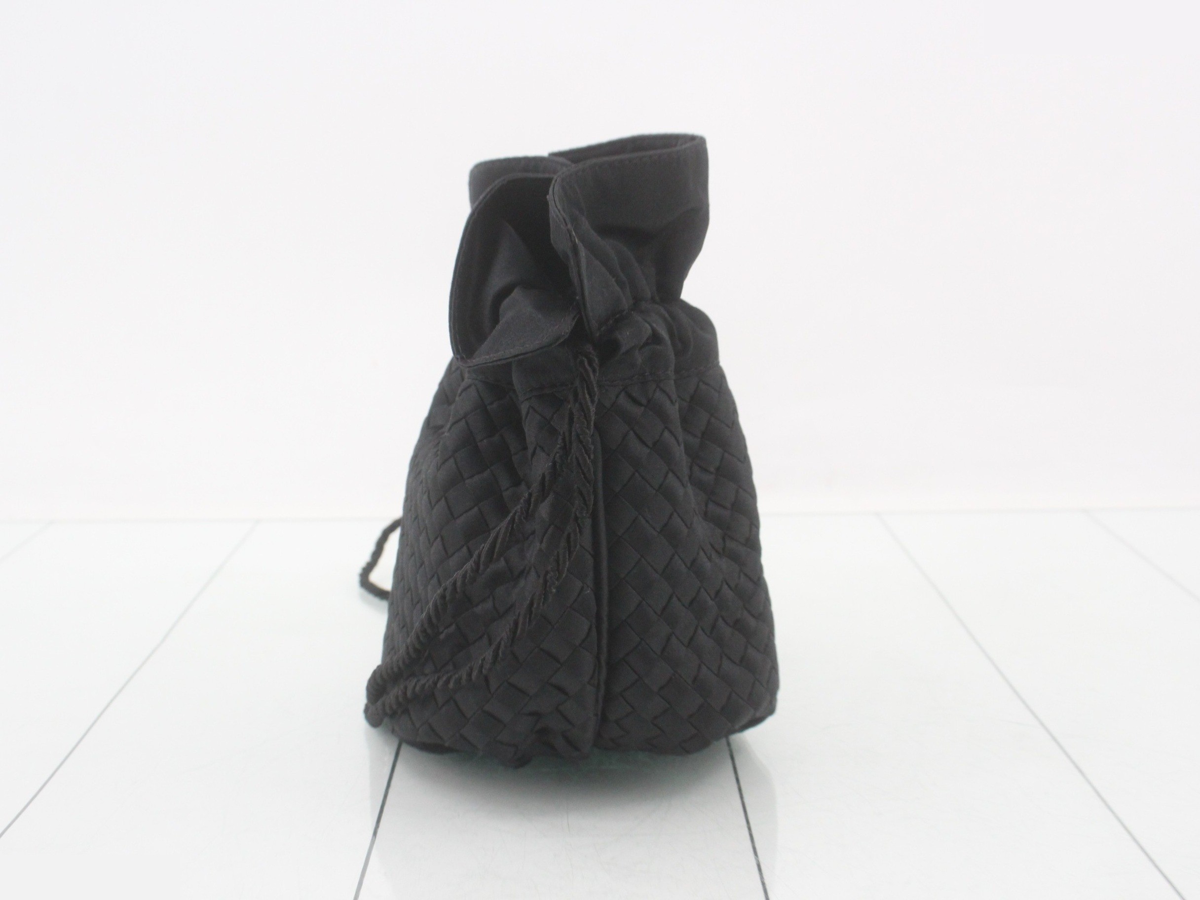 Satin drawstring intrecciato (bag) — view 3