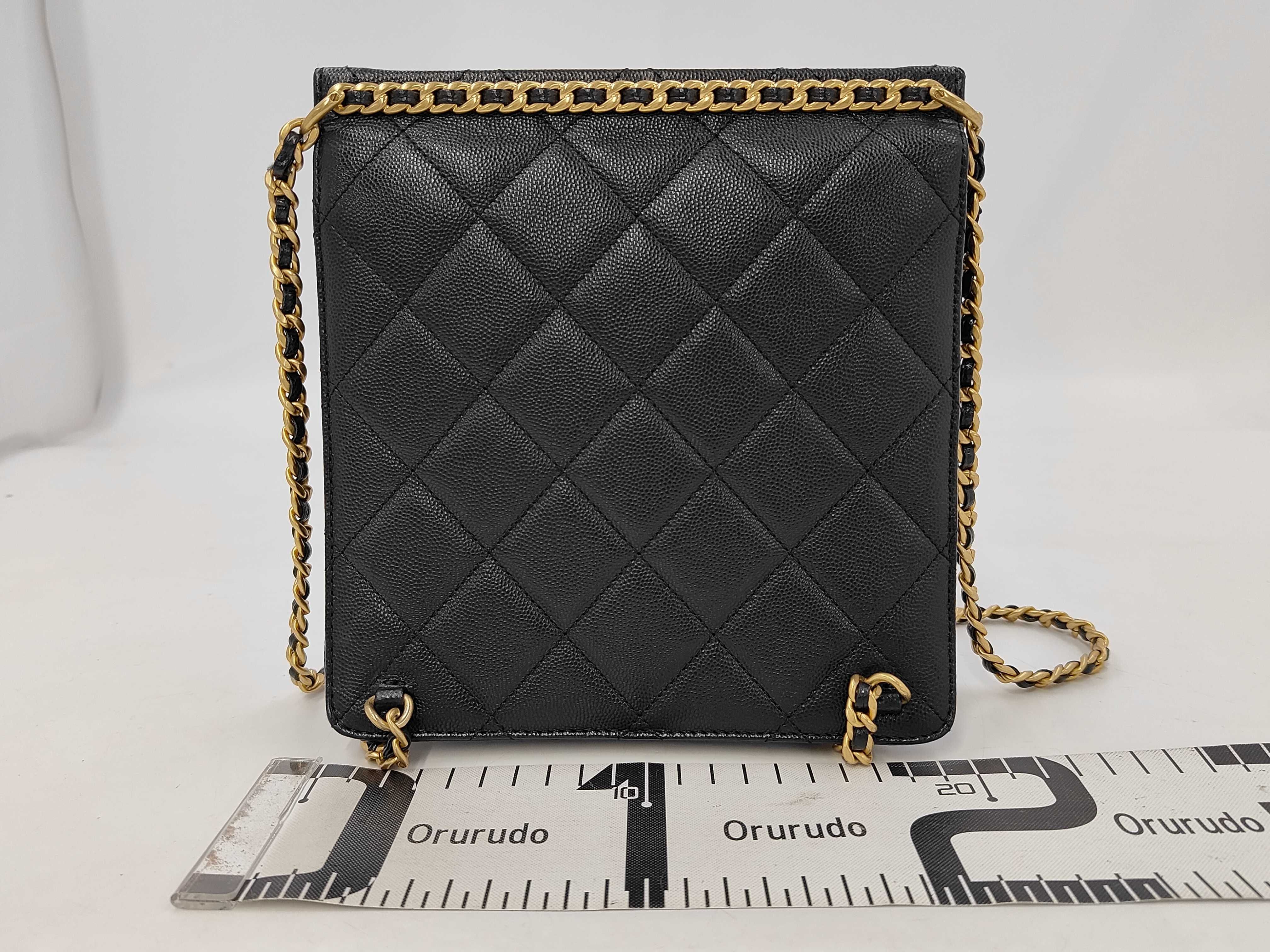 Matelassé Caviar Skin Backpack with Serial Plate, Black Backpack — view 2