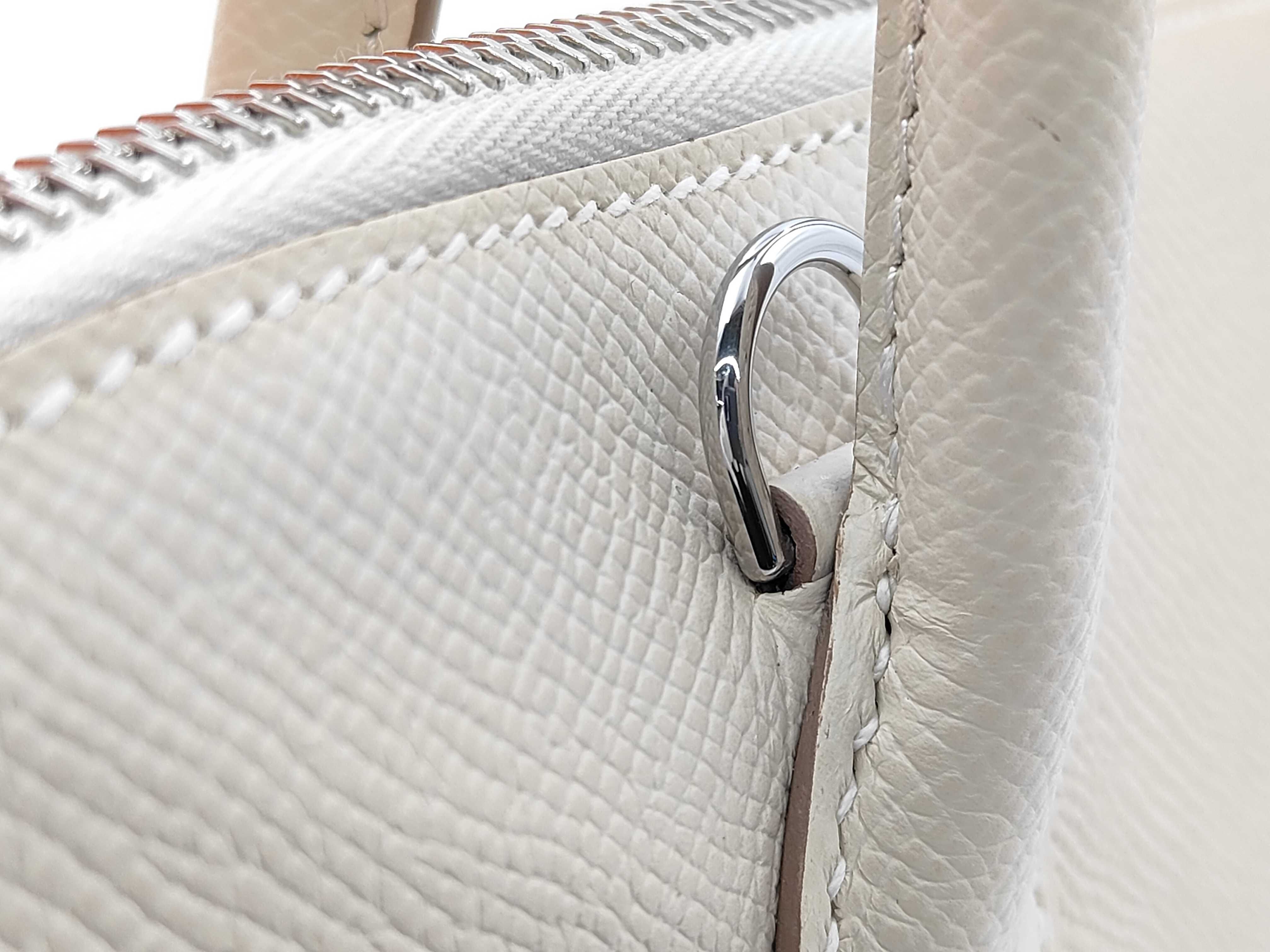 Bolide 1923 30 Epsom leather, Craie, silver hardware, K stamp, handbag — view 7